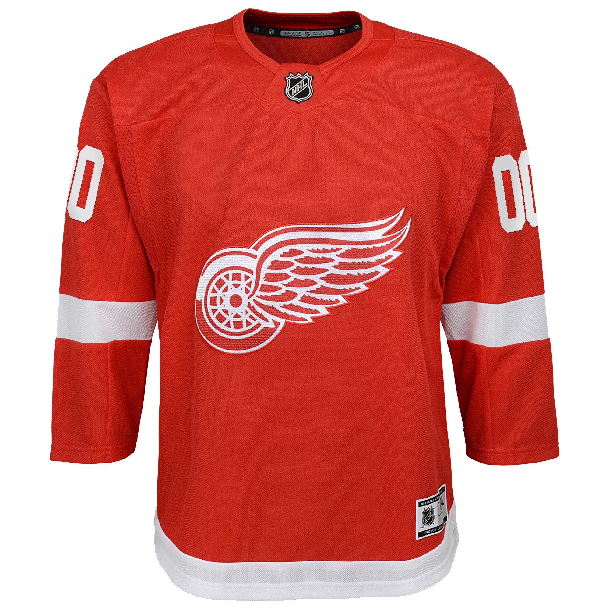 Alternative view of Youth Detroit Red Wings Red Home Custom Premier Jersey - JS723 