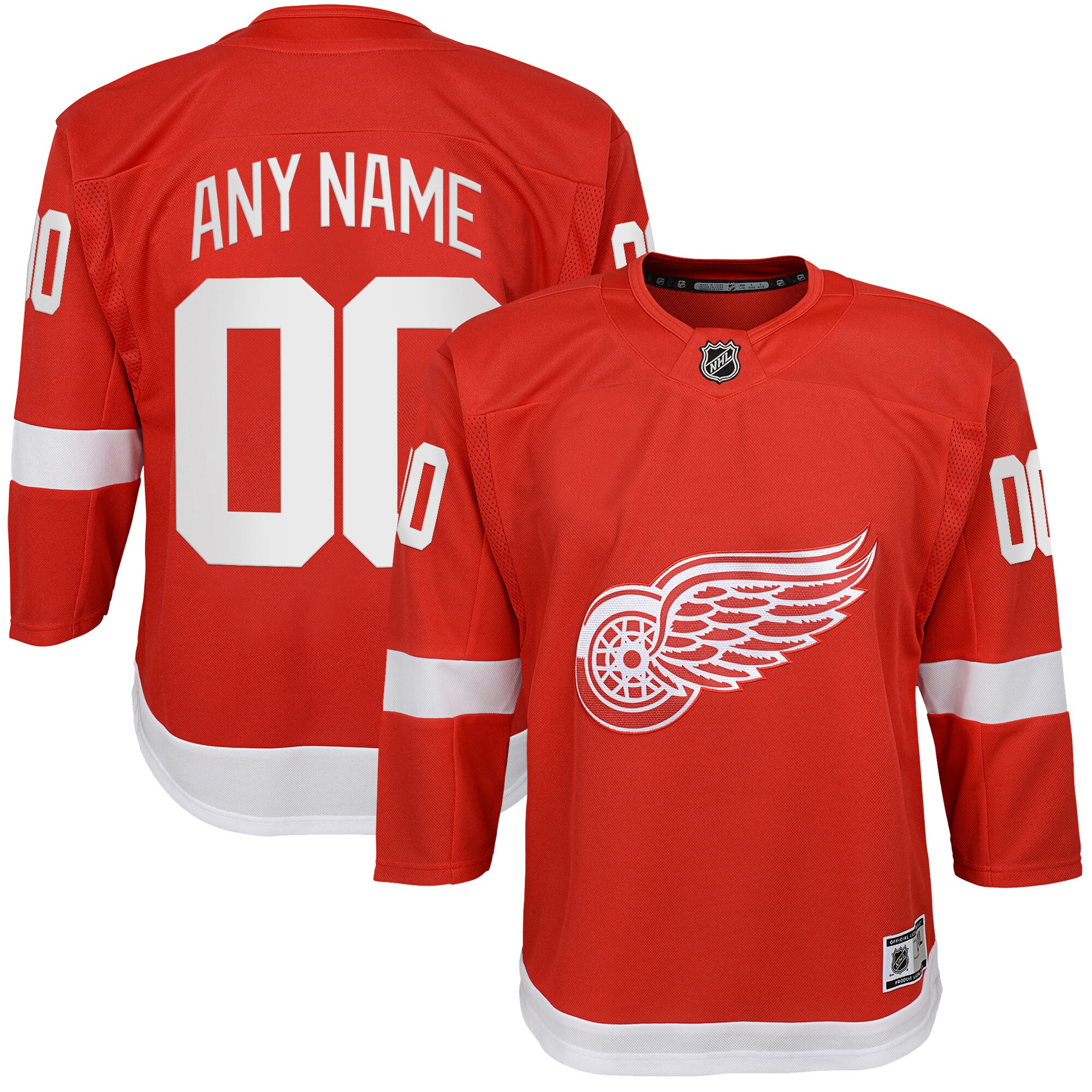 Youth Detroit Red Wings Red Home Custom Premier Jersey - JS723 