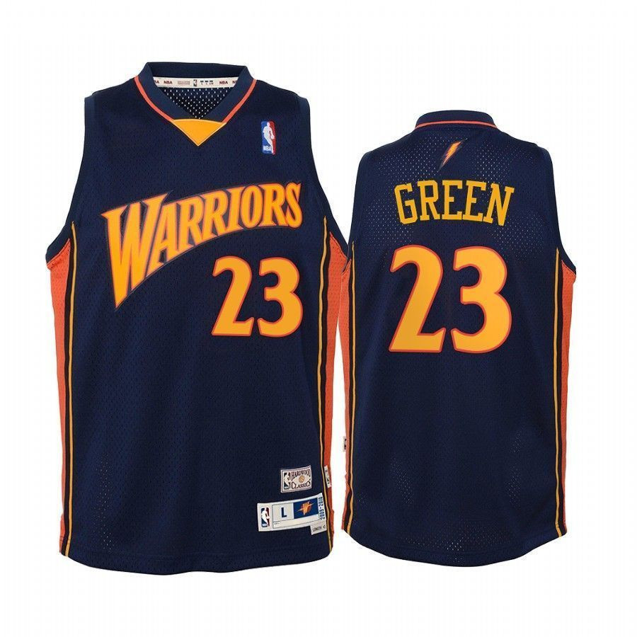 Youth Draymond Green Golden State Warriors Hardwood Classics Jersey - Navy - JS725 