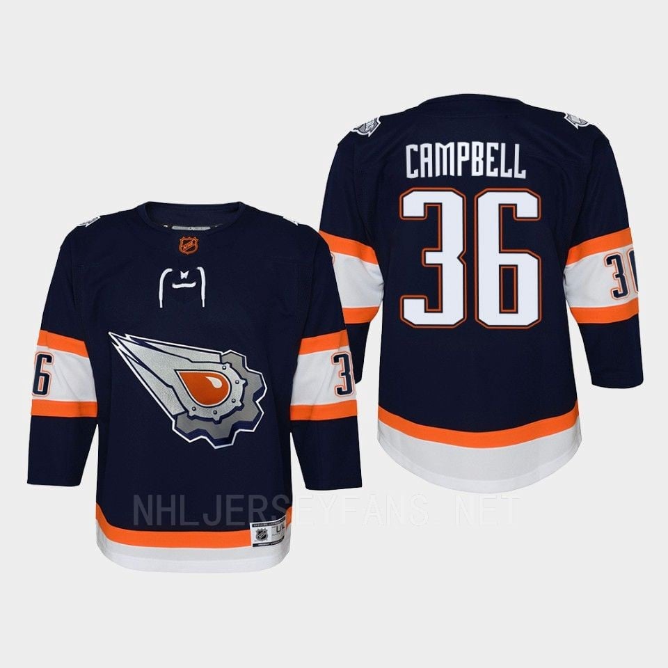 Youth Edmonton Oilers Jack Campbell 36 Special Edition 2.0 Retro Jersey Navy - JS493 