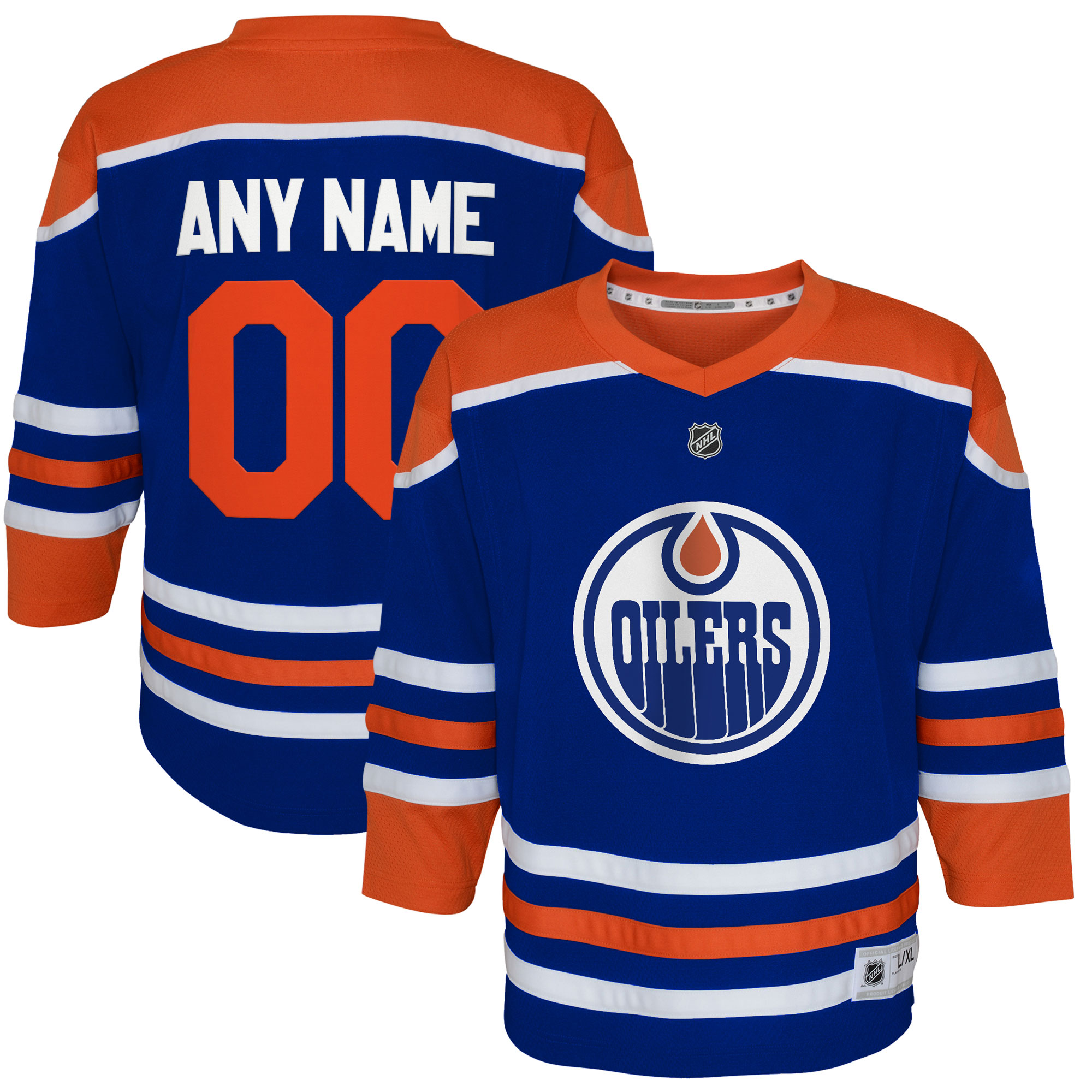 Youth Edmonton Oilers Royal Home Custom Jersey - JS146 