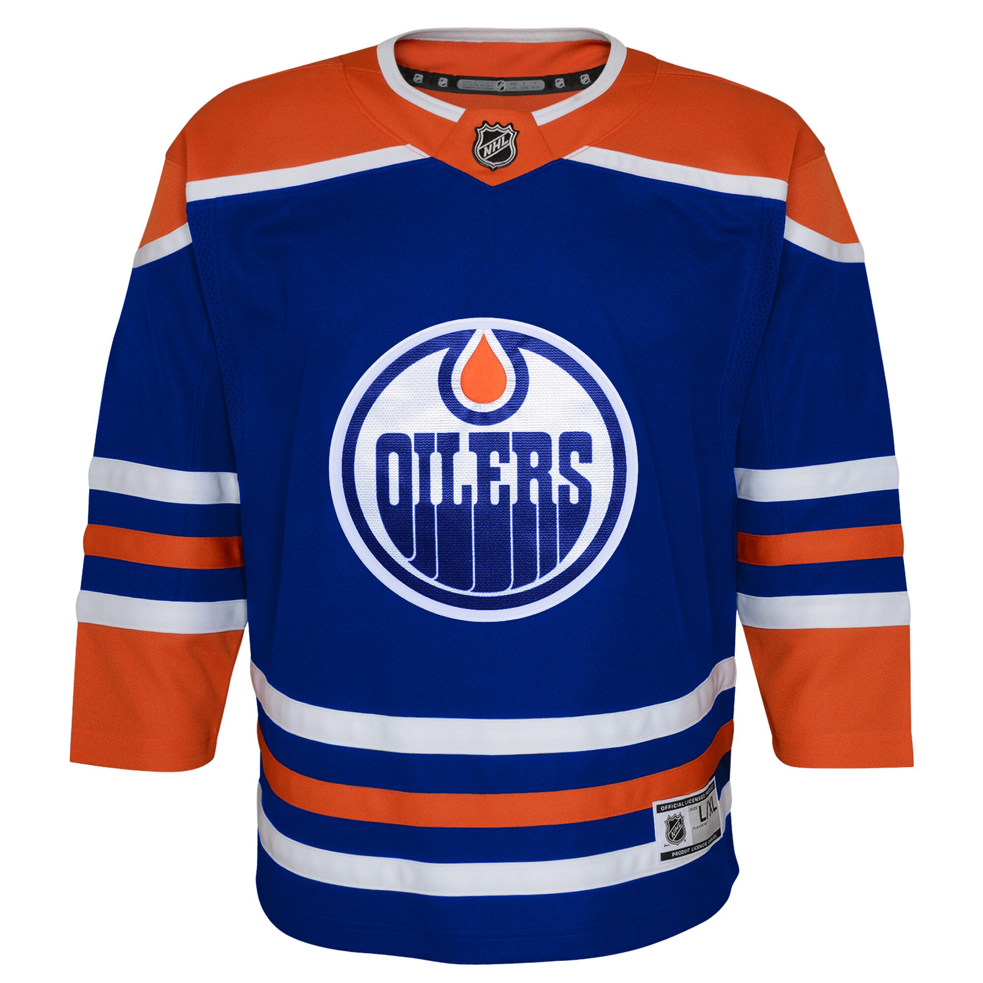 Alternative view of Youth Edmonton Oilers Royal Home Jersey - JS900 