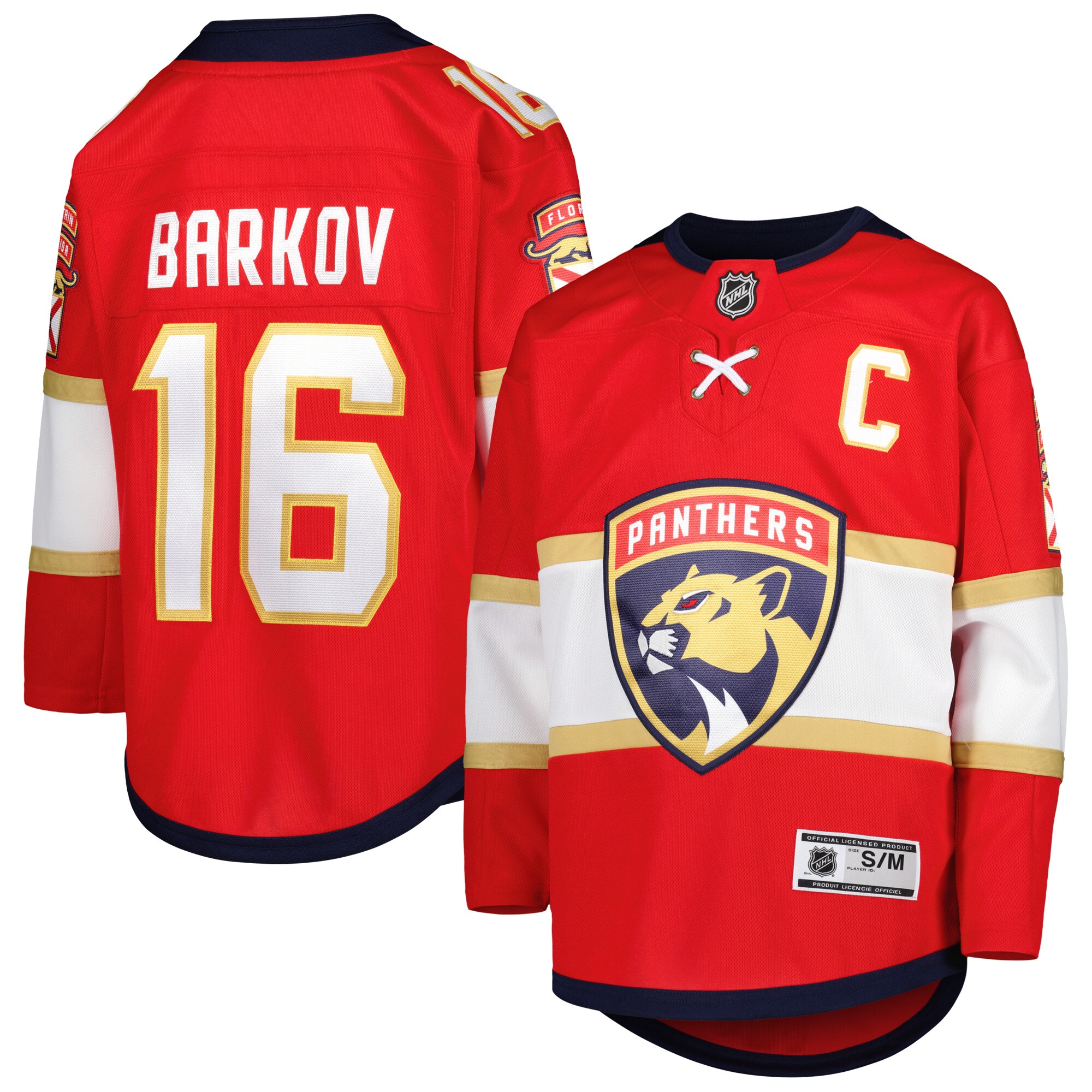 Youth Florida Panthers Aleksander Barkov Red Home Premier Player Jersey - JS523 