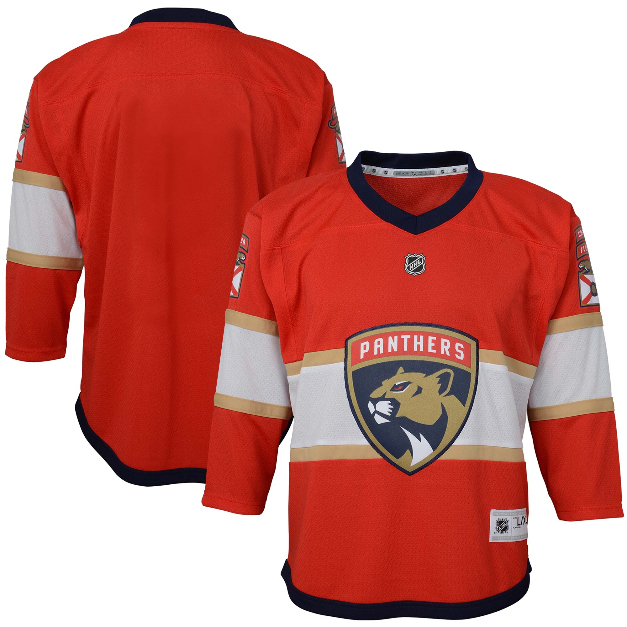 Youth Florida Panthers Red Home Blank Jersey - JS331 