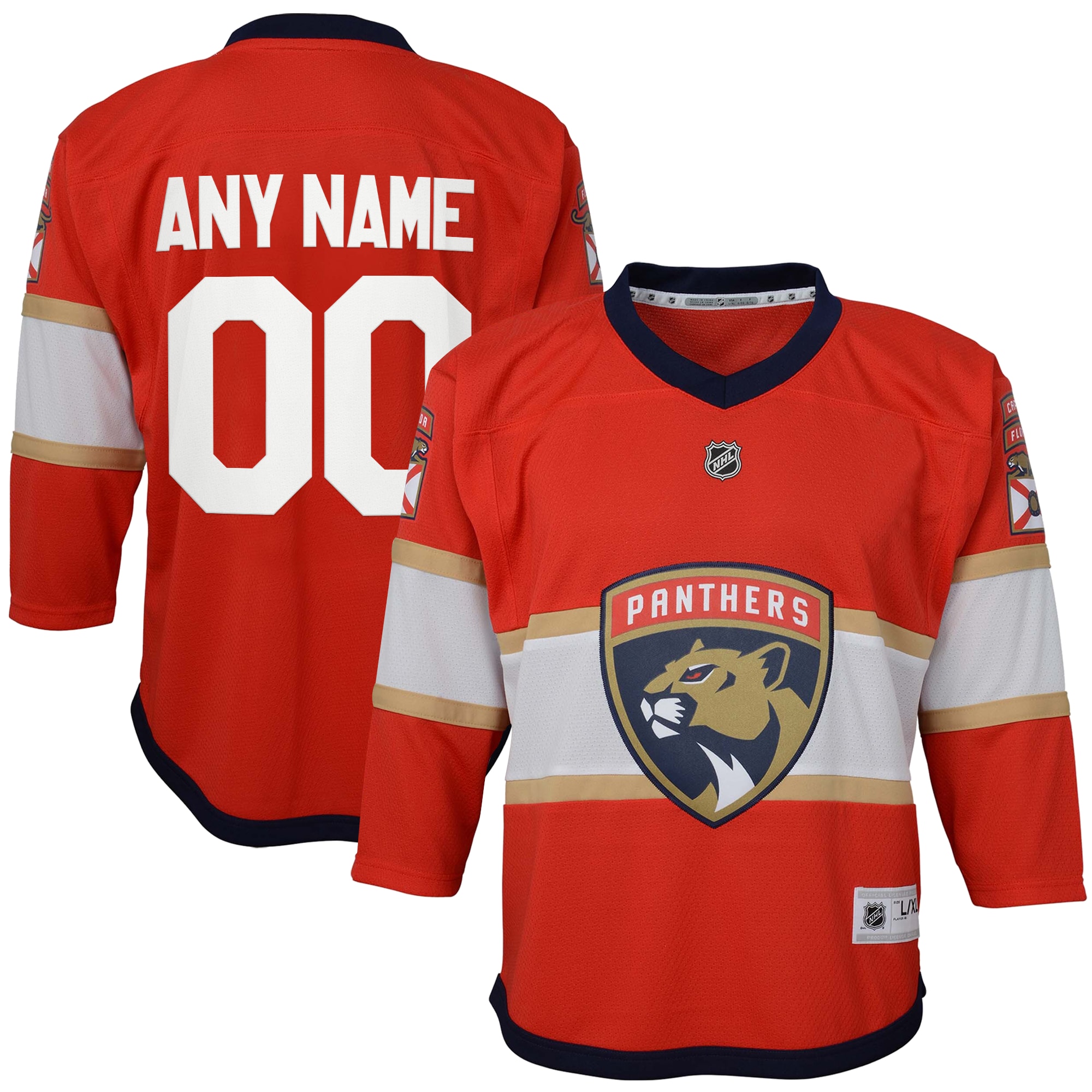 Youth Florida Panthers Red Home Custom Jersey - JS978 