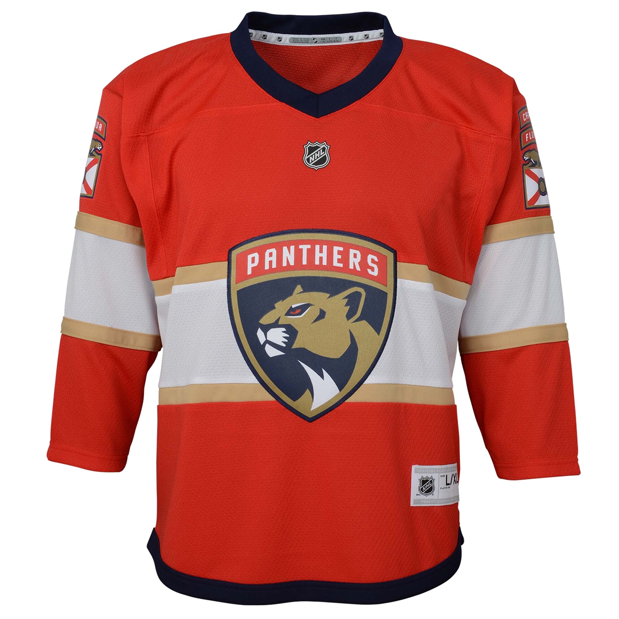 Alternative view of Youth Florida Panthers Red Home Custom Jersey - JS978 