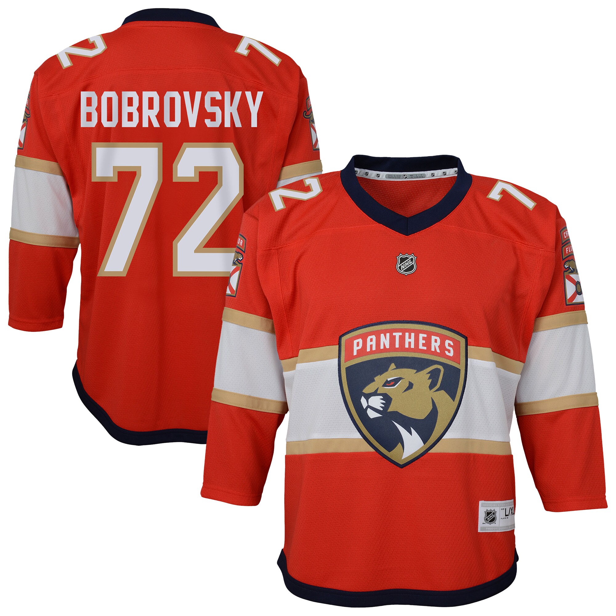 Youth Florida Panthers Sergei Bobrovsky Red Alternate Player Jersey - JS819 
