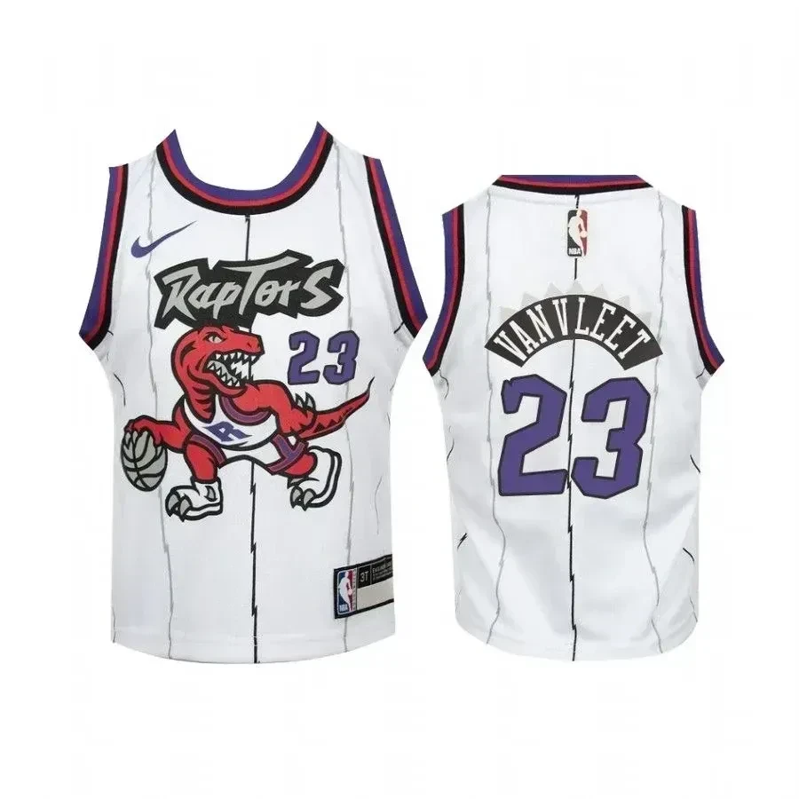 Youth Fred Vanvleet Toronto Raptors Kids White Hardwood Classics Jersey - JS118 