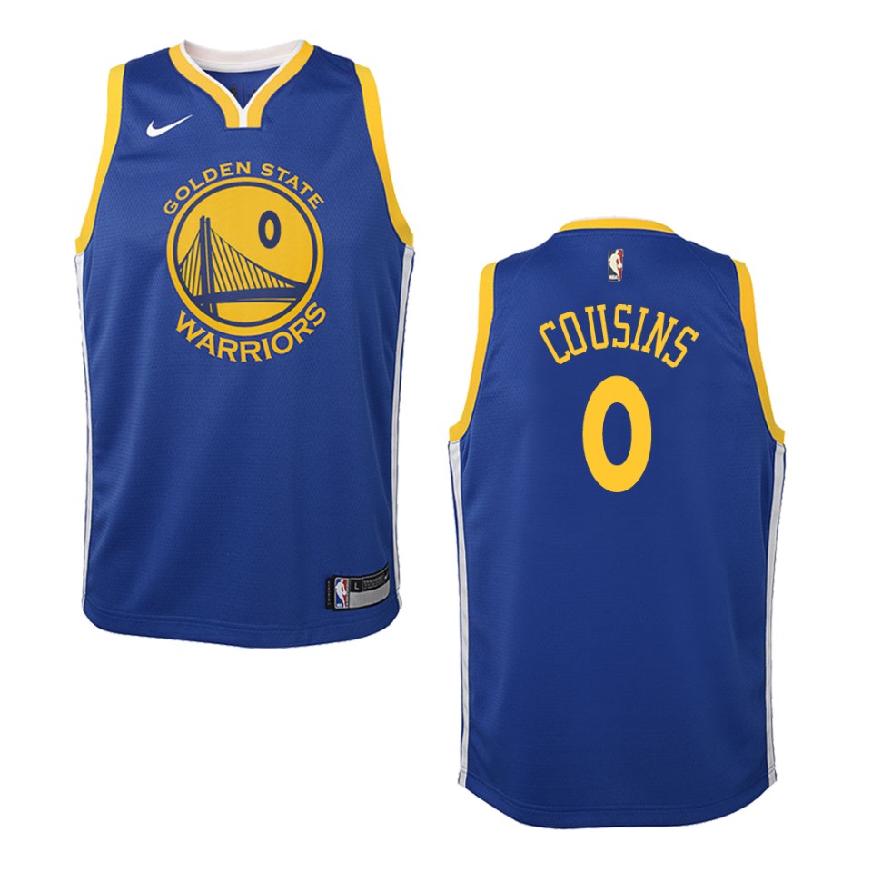 Youth Golden State Warriors #0 Demarcus Cousins Icon Swingman Jersey - Blue