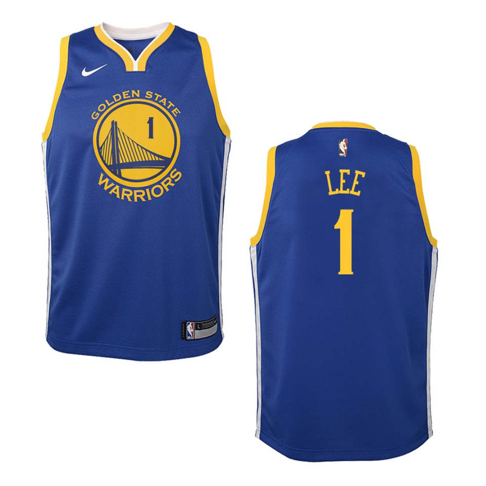 Youth Golden State Warriors #1 Damion Lee Icon Swingman Jersey - Blue