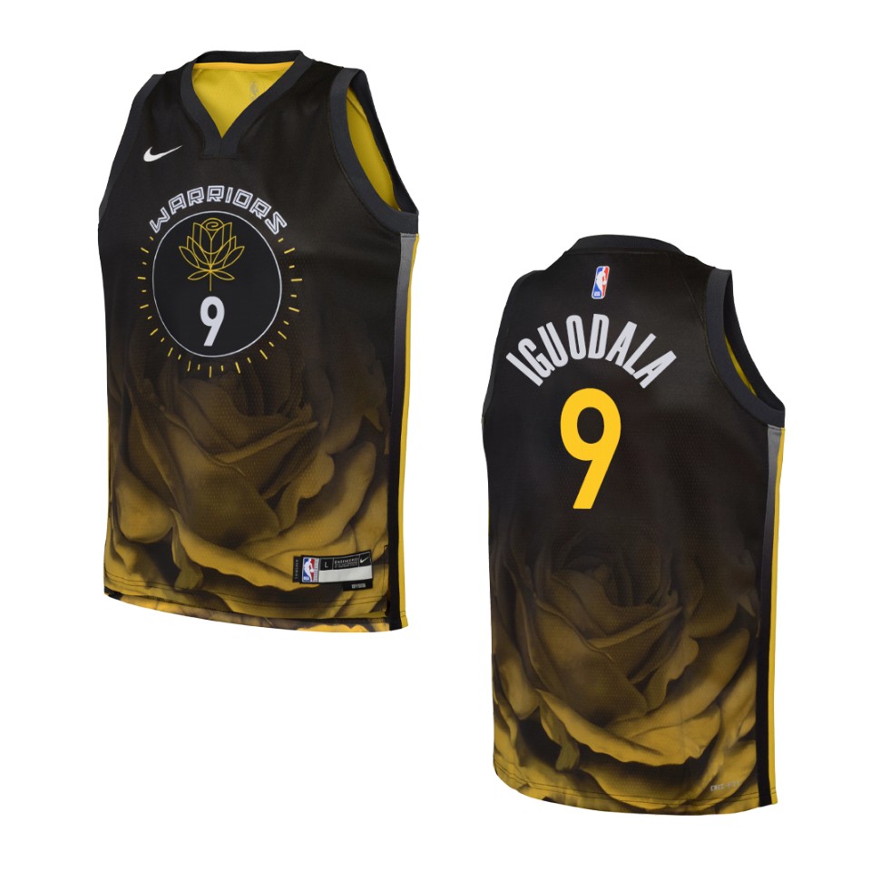 Youth Golden State Warriors 2022-23 City Edition Andre Iguodala Black Jersey
