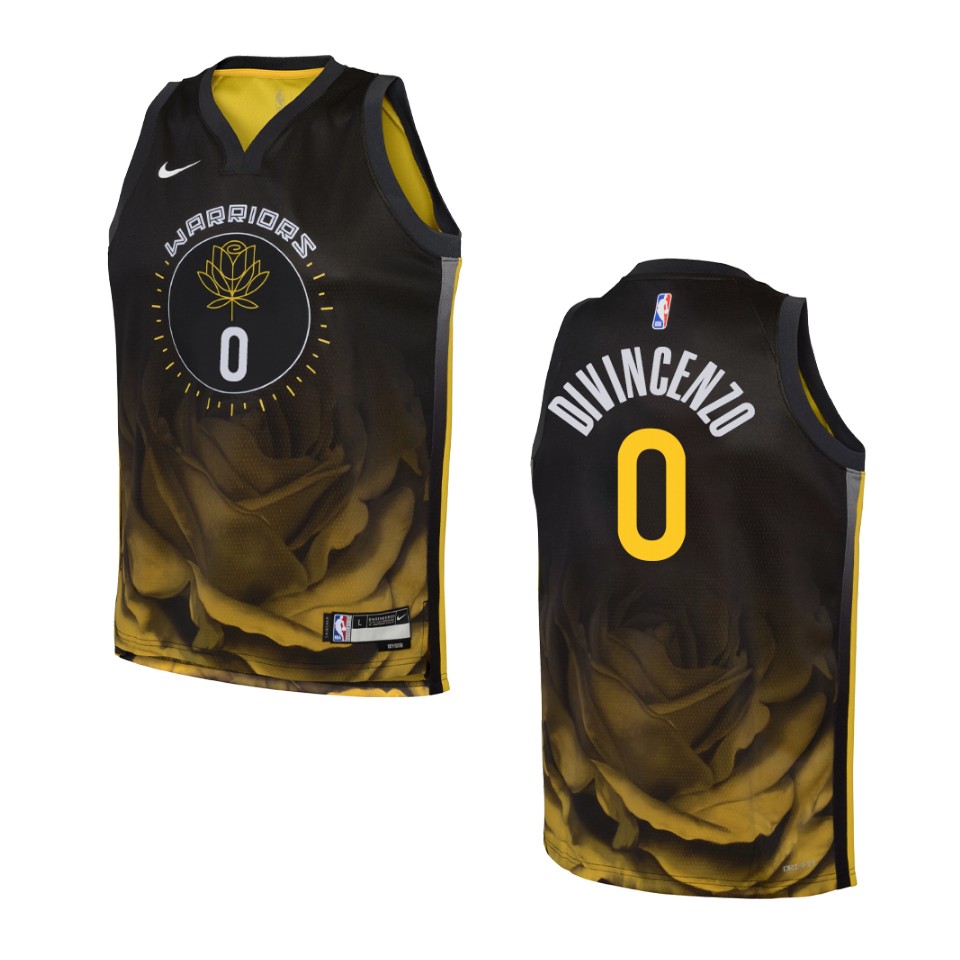 Youth Golden State Warriors 2022-23 City Edition Donte Divincenzo Black Jersey