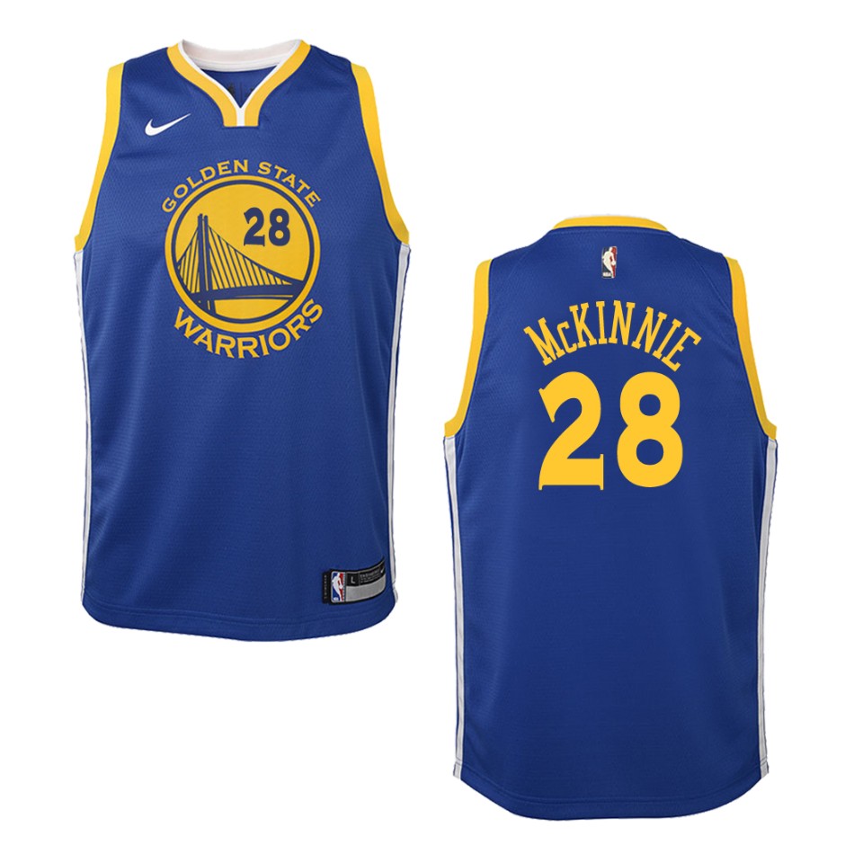 Youth Golden State Warriors #28 Alfonzo Mckinnie Icon Swingman Jersey - Blue
