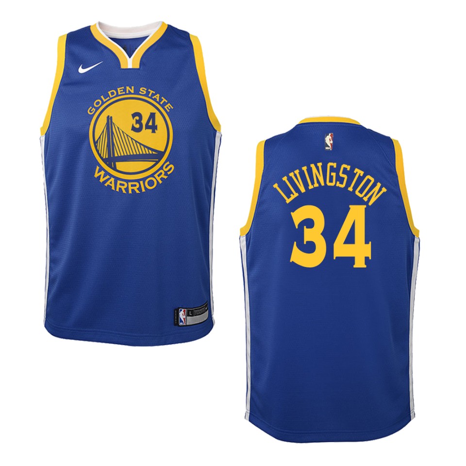 Youth Golden State Warriors #34 Shaun Livingston Icon Swingman Jersey - Blue