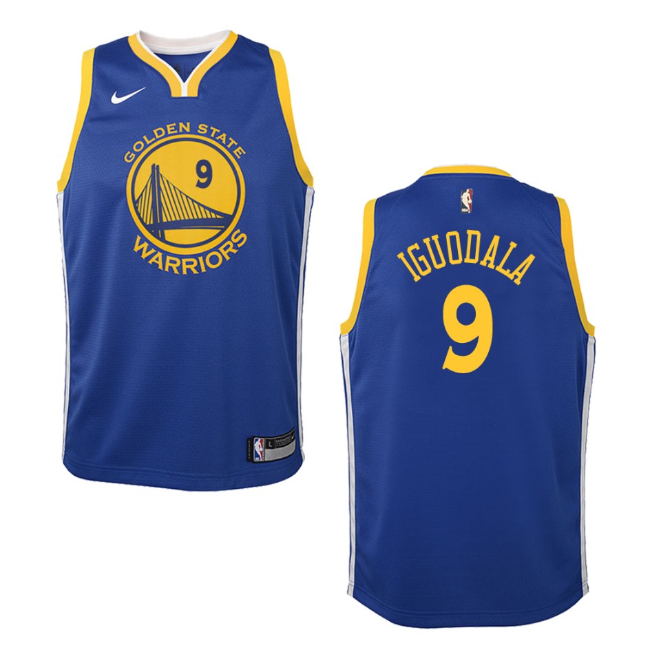 Youth Golden State Warriors #9 Andre Iguodala Icon Swingman Jersey - Blue