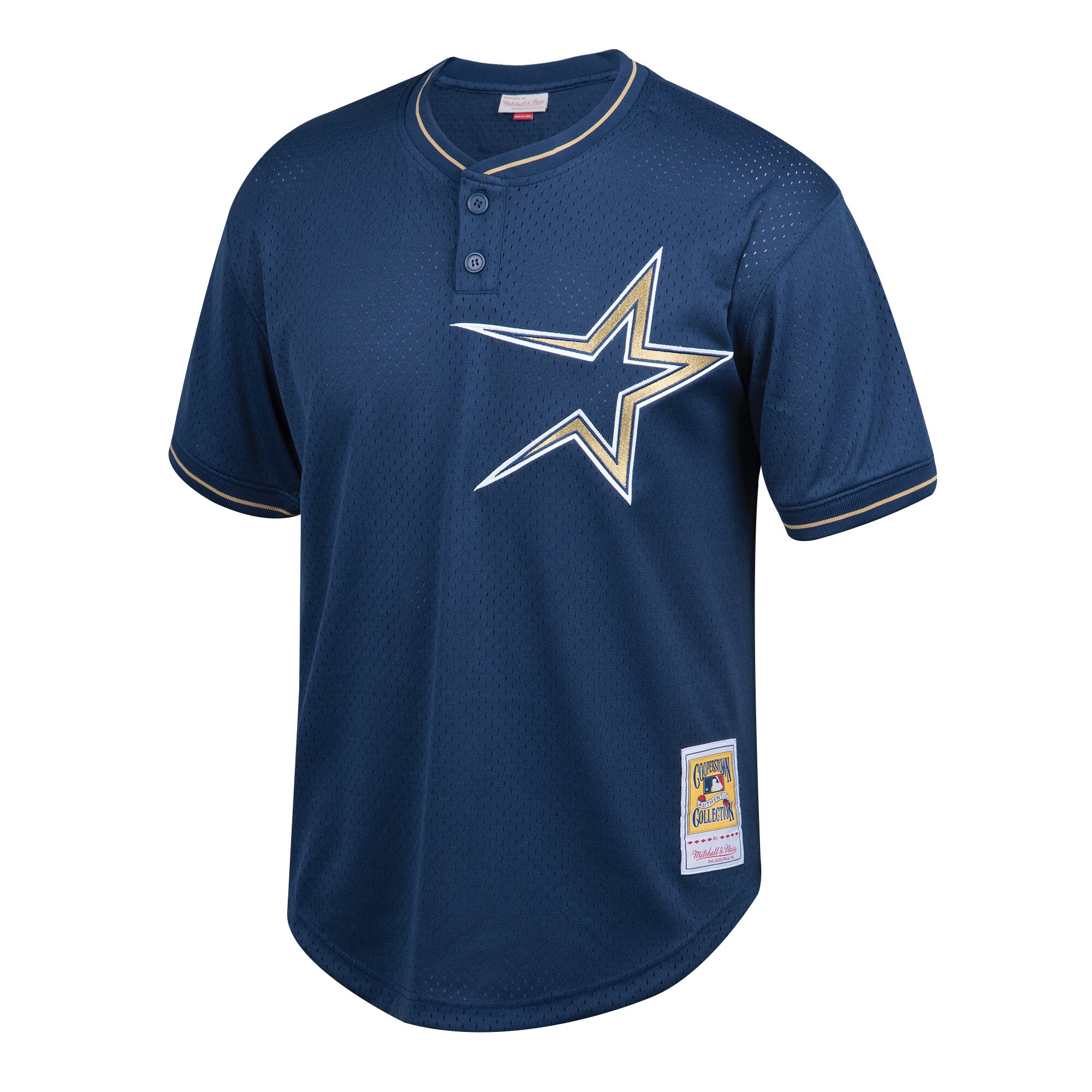 Alternative view of Youth Houston Astros Jeff Bagwell Mitchell & Ness Navy Cooperstown Collection Mesh Batting Practice Jersey 
