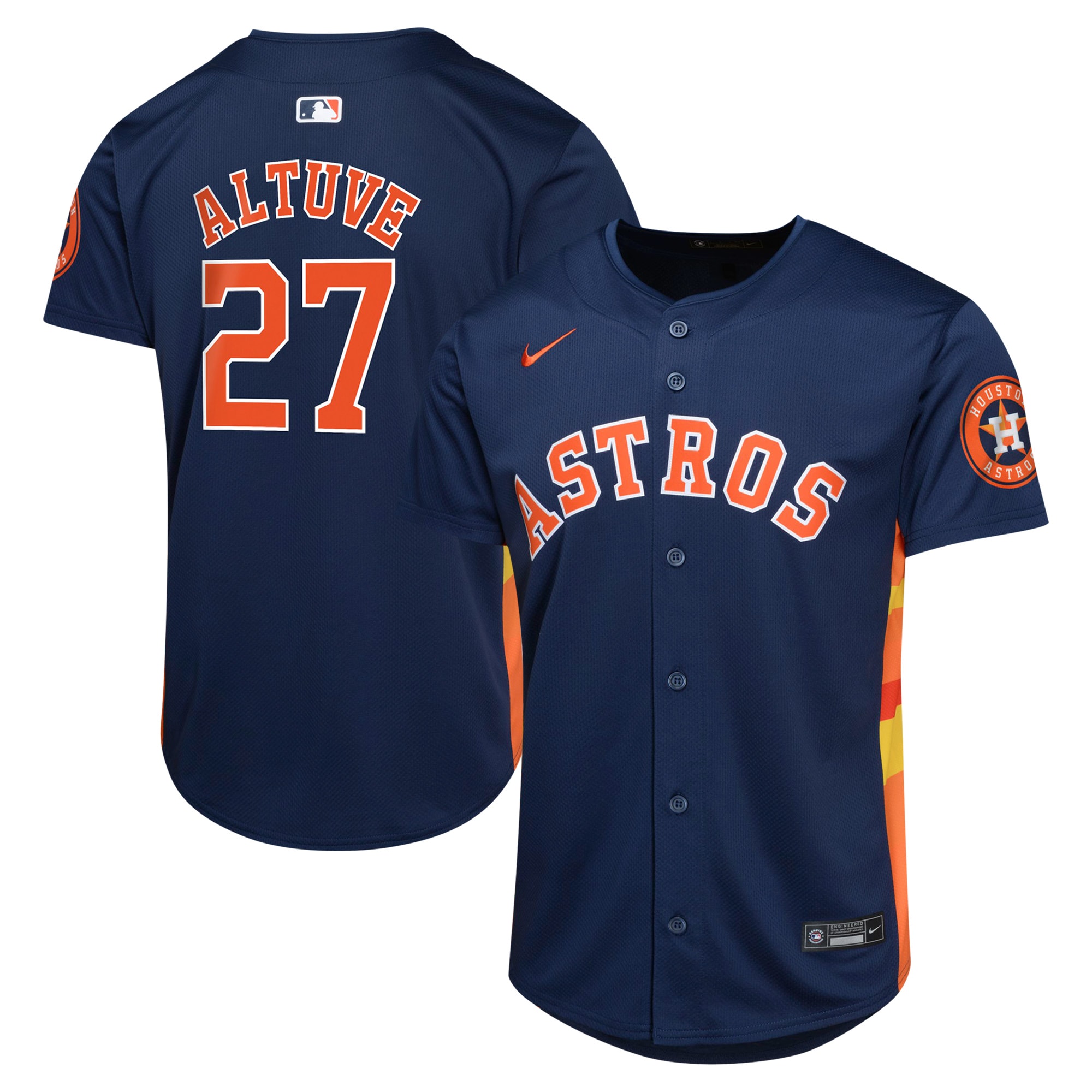 Youth Houston Astros Jose Altuve Navy Alternate Limited Player Jersey 