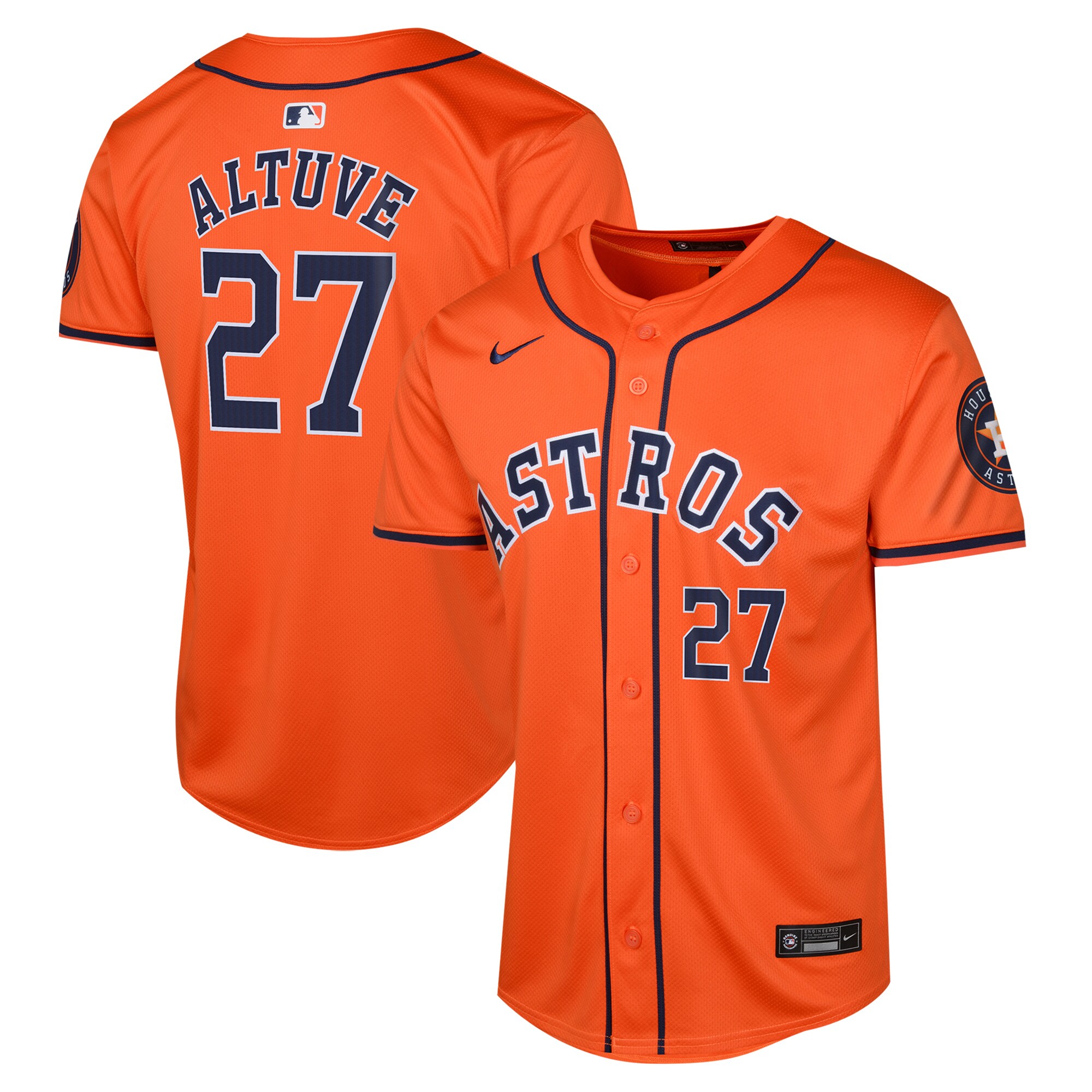 Youth Houston Astros Jose Altuve Orange Alternate Limited Player Jersey 