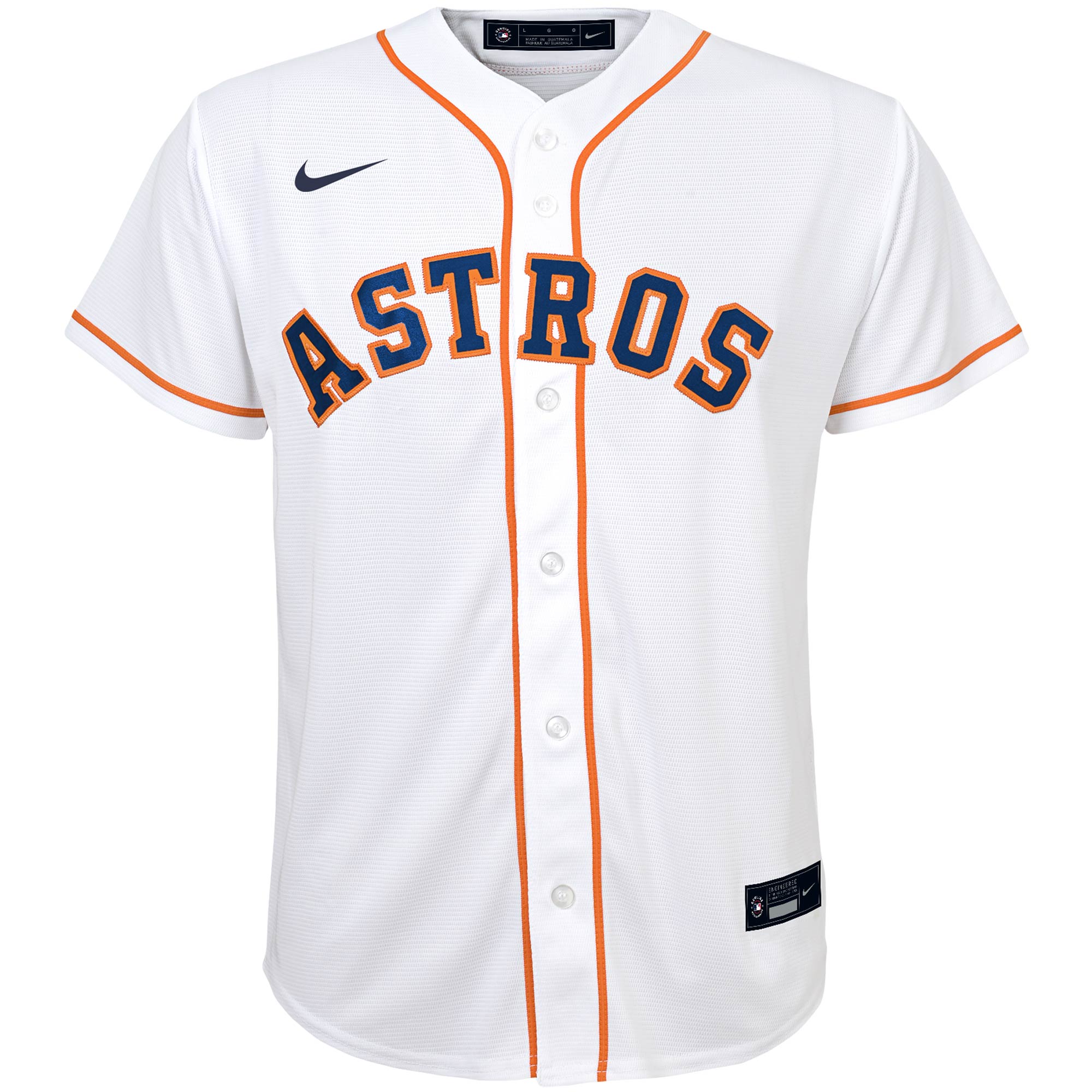 Alternative view of Youth Houston Astros Jose Altuve White Alternate Player Jersey 