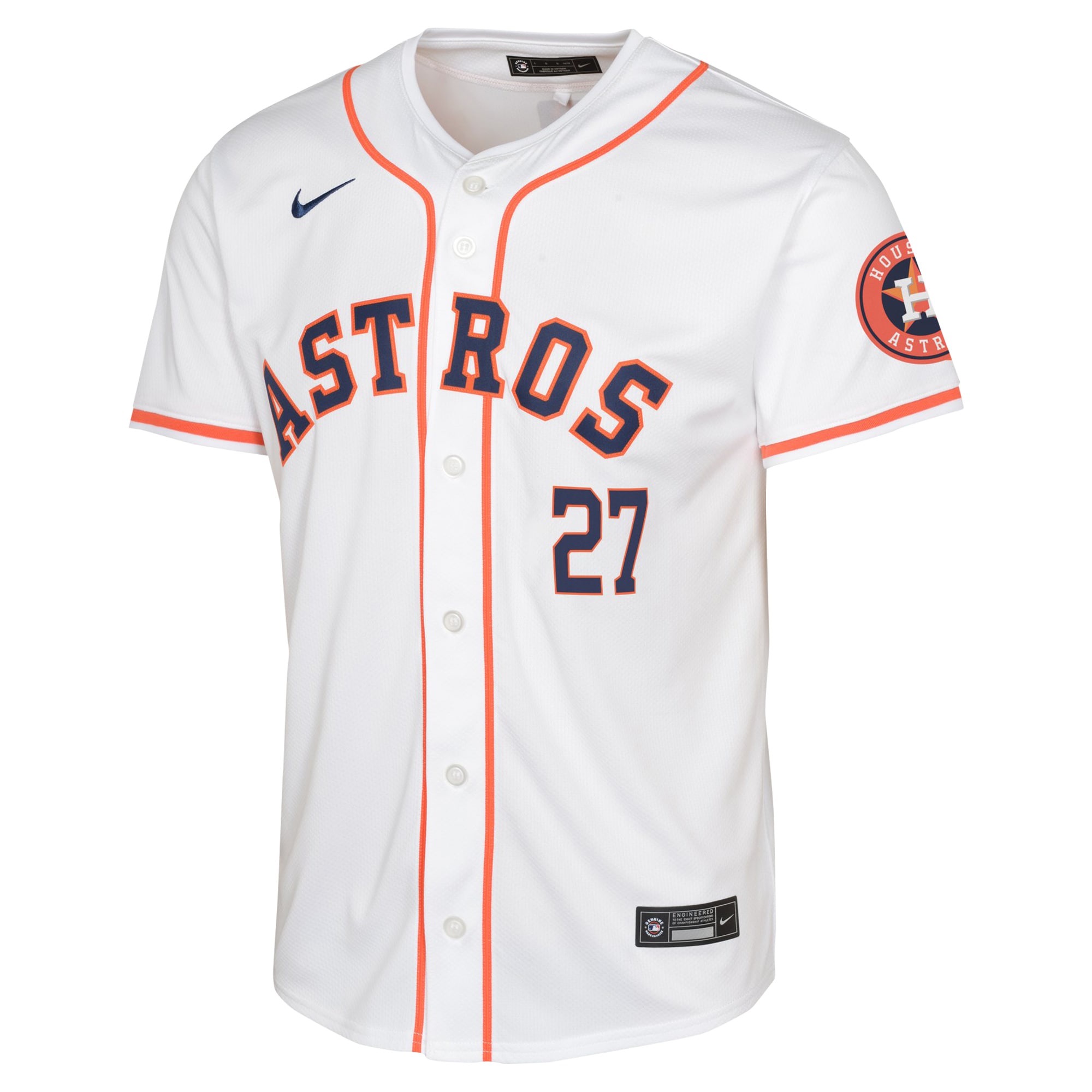 Alternative view of Youth Houston Astros Jose Altuve White Home Limited Player Jersey 