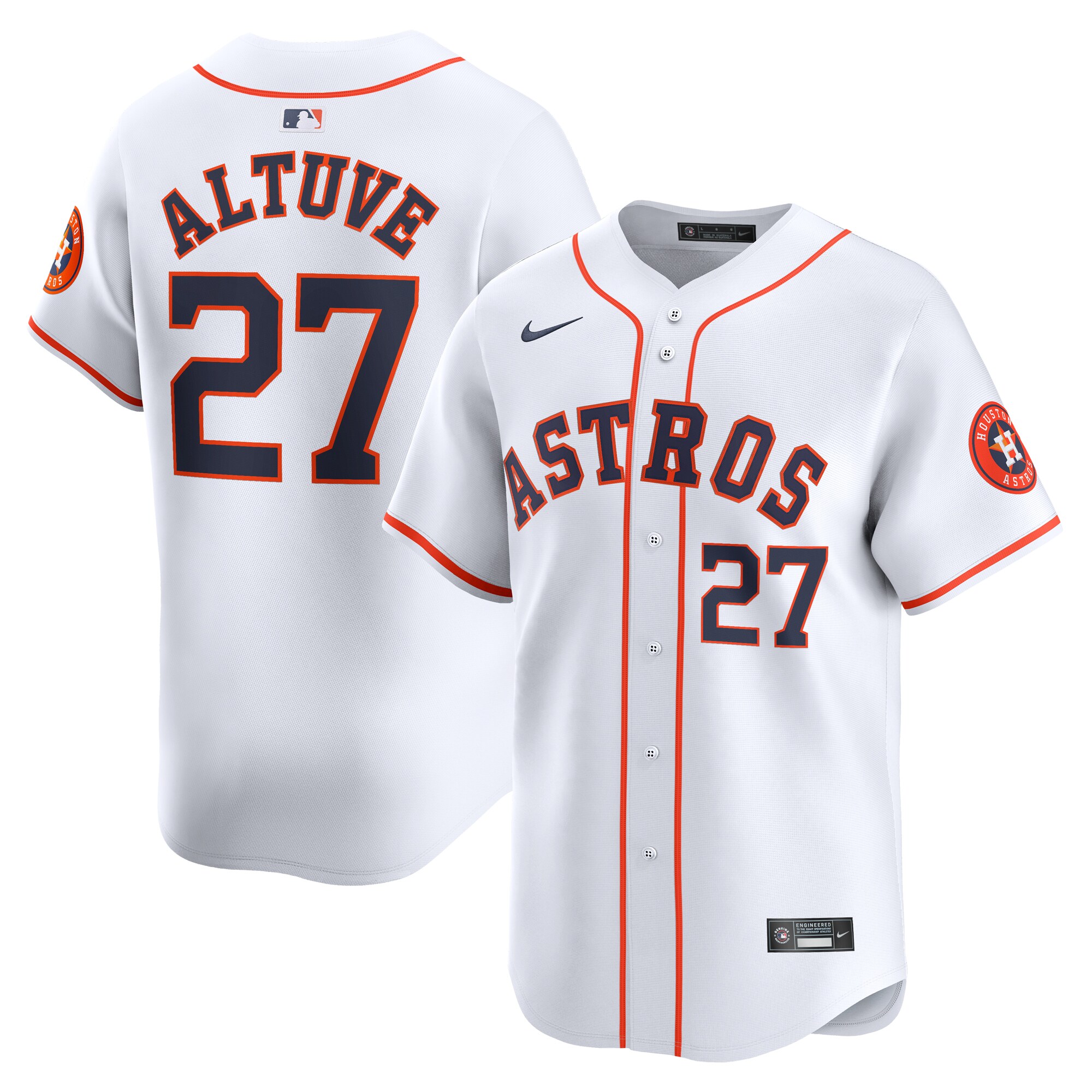 Youth Houston Astros Jose Altuve White Home Limited Player Jersey 