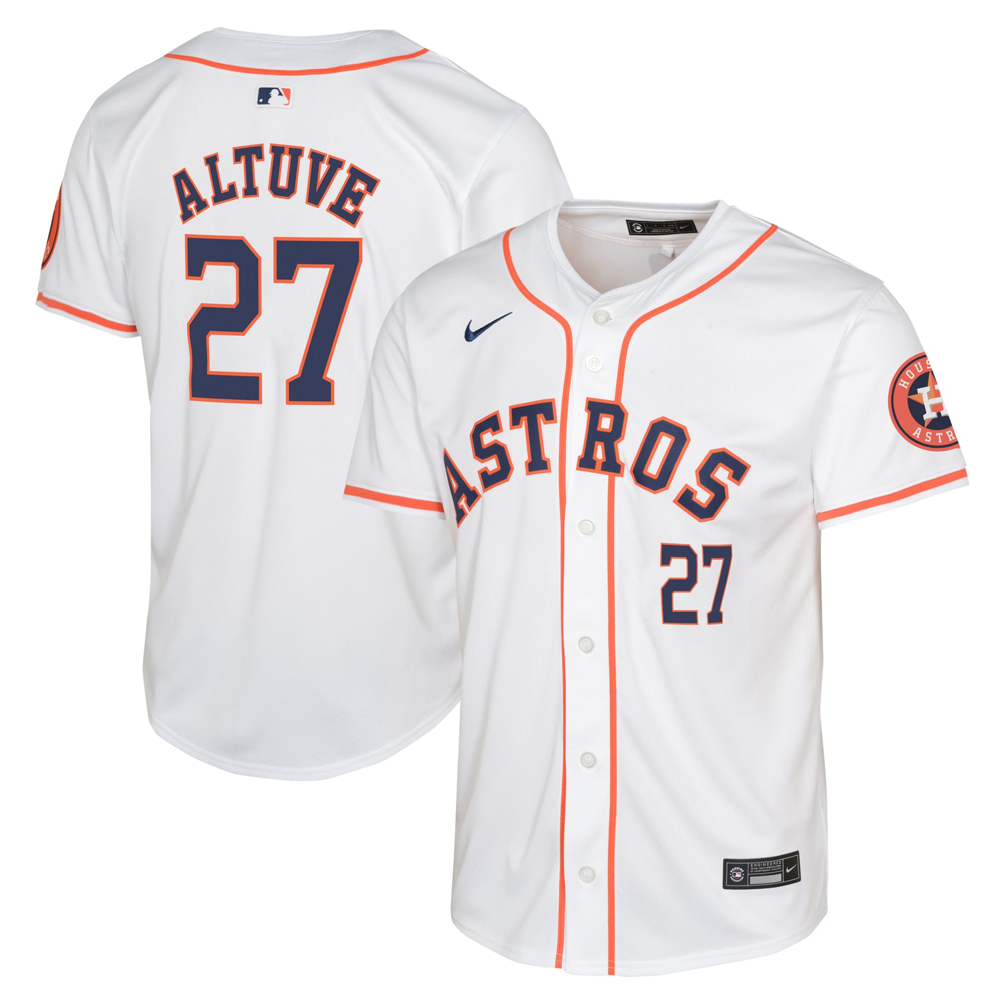 Youth Houston Astros Jose Altuve White Home Limited Player Jersey 