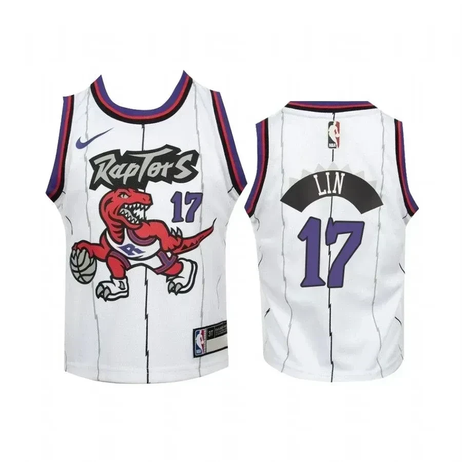 Youth Jeremy Lin Toronto Raptors Kids White Hardwood Classics Jersey - JS492 