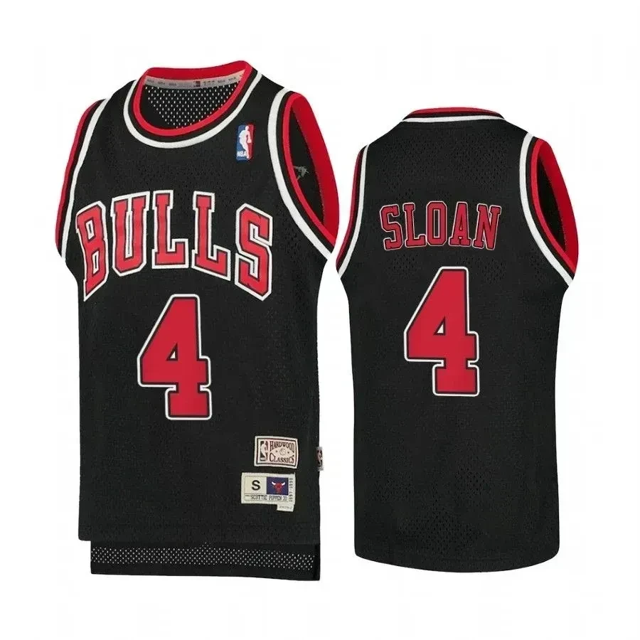Youth Jerry Sloan Chicago Bulls Hardwood Classics Jersey - Black - JS677 