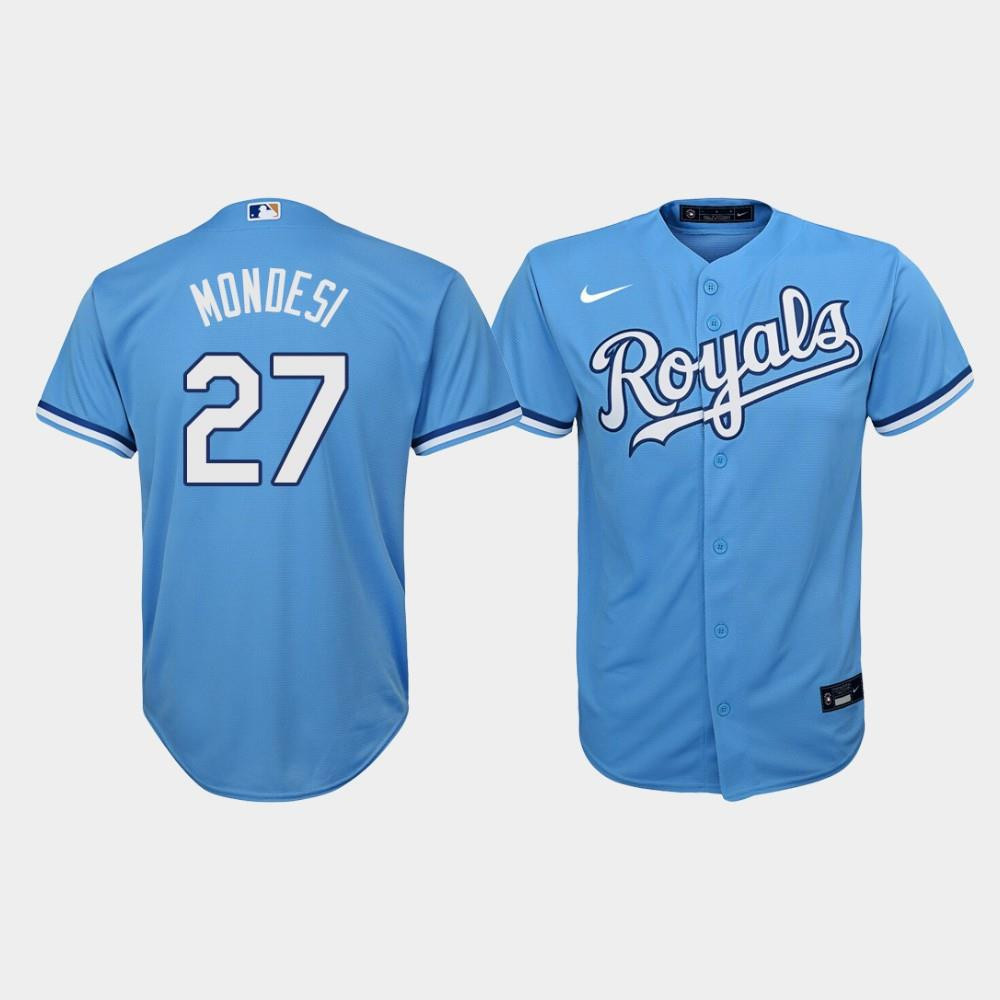 Youth Kansas City Royals Adalberto Mondesi 27 Light Blue Alternate Jersey Jersey 