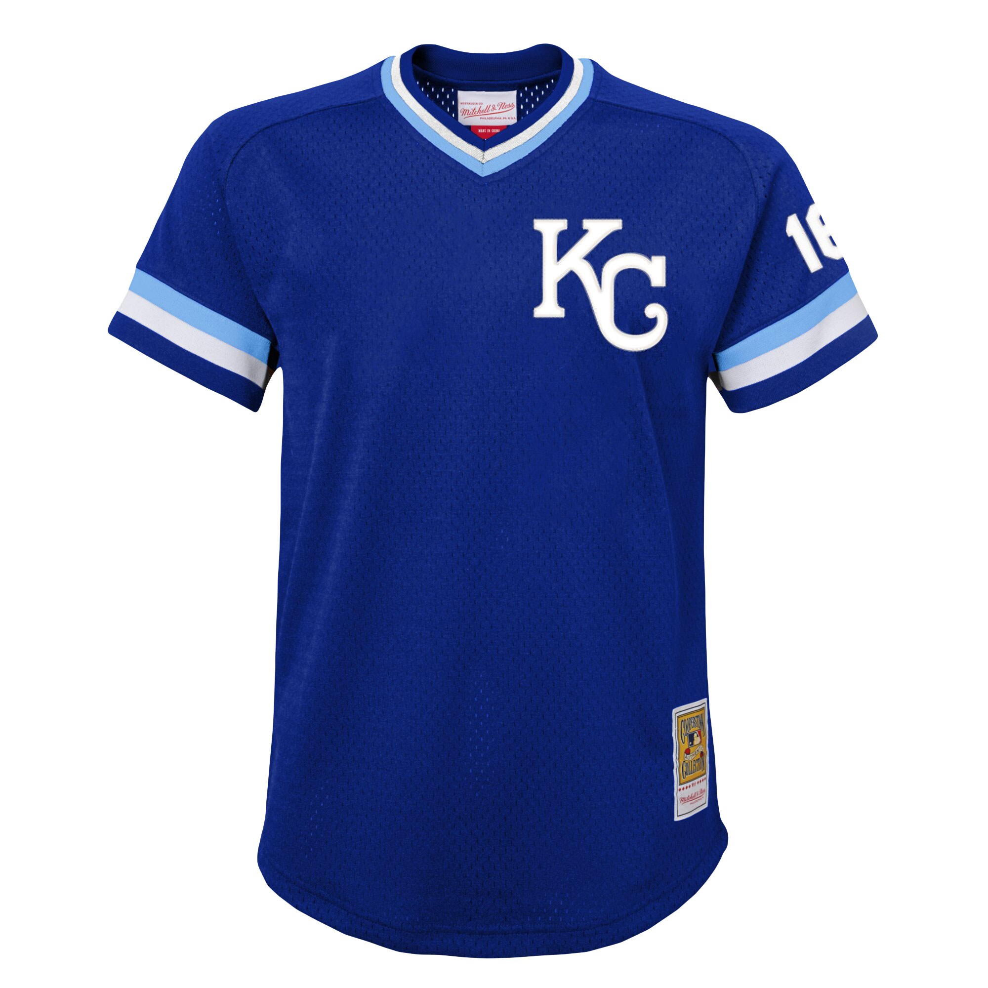 Alternative view of Youth Kansas City Royals Bo Jackson Mitchell & Ness Royal Cooperstown Collection Mesh Batting Practice Jersey 