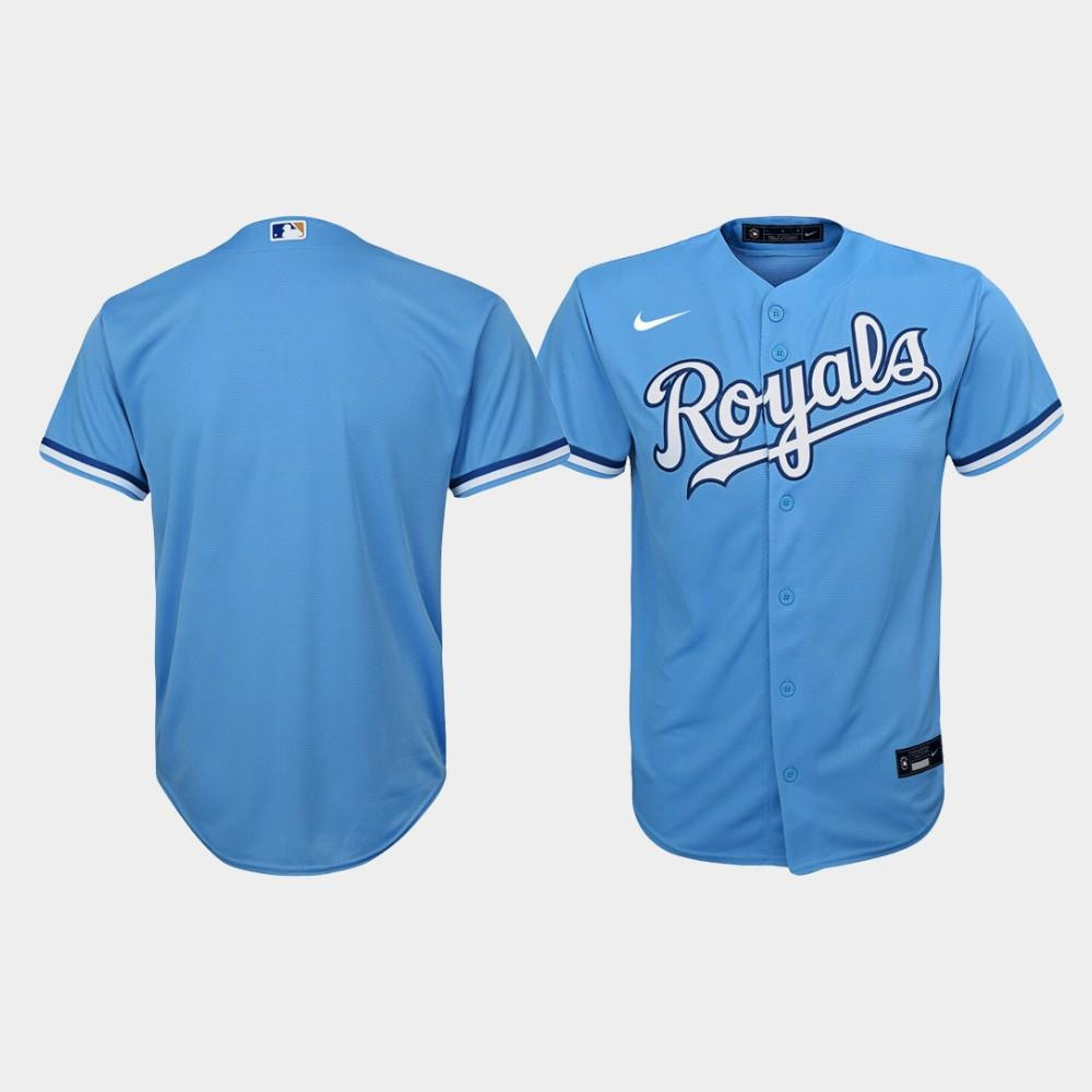 Youth Kansas City Royals Light Blue Alternate Jersey Jersey 