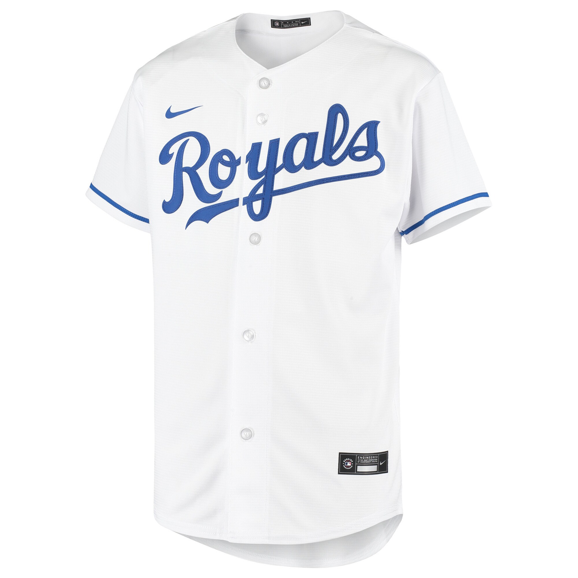 Alternative view of Youth Kansas City Royals White Home Team Jersey 