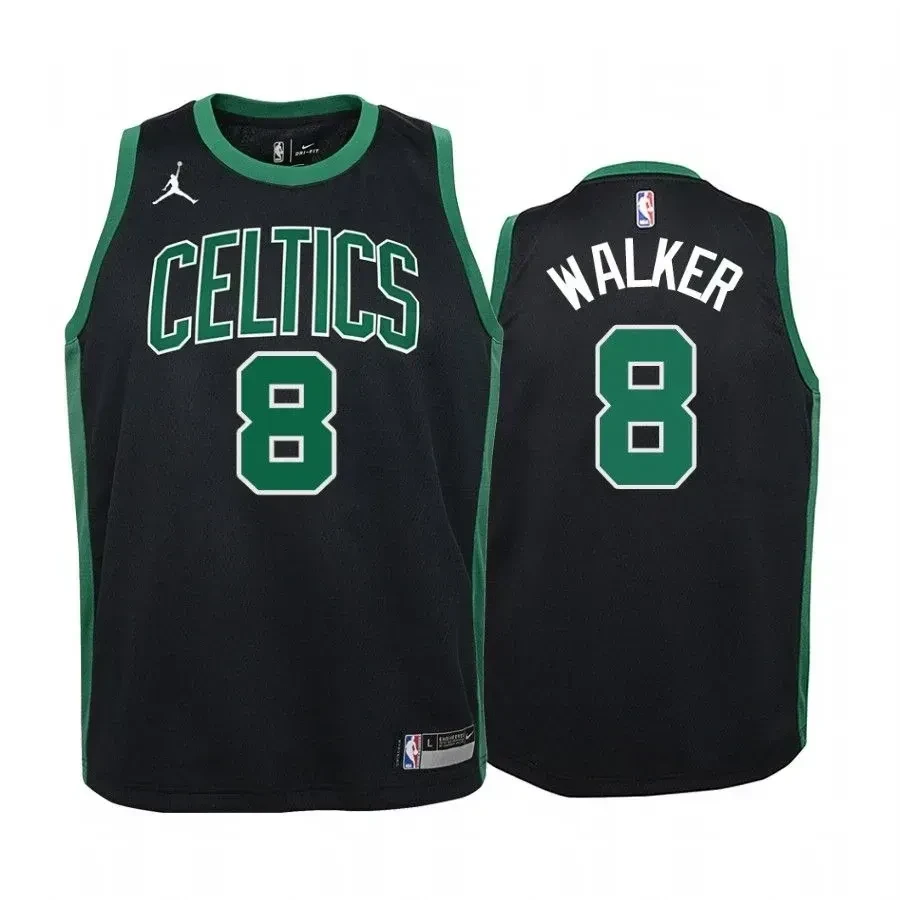 Youth Kemba Walker Boston Celtics Black Statet Jersey Jumpman - JS597