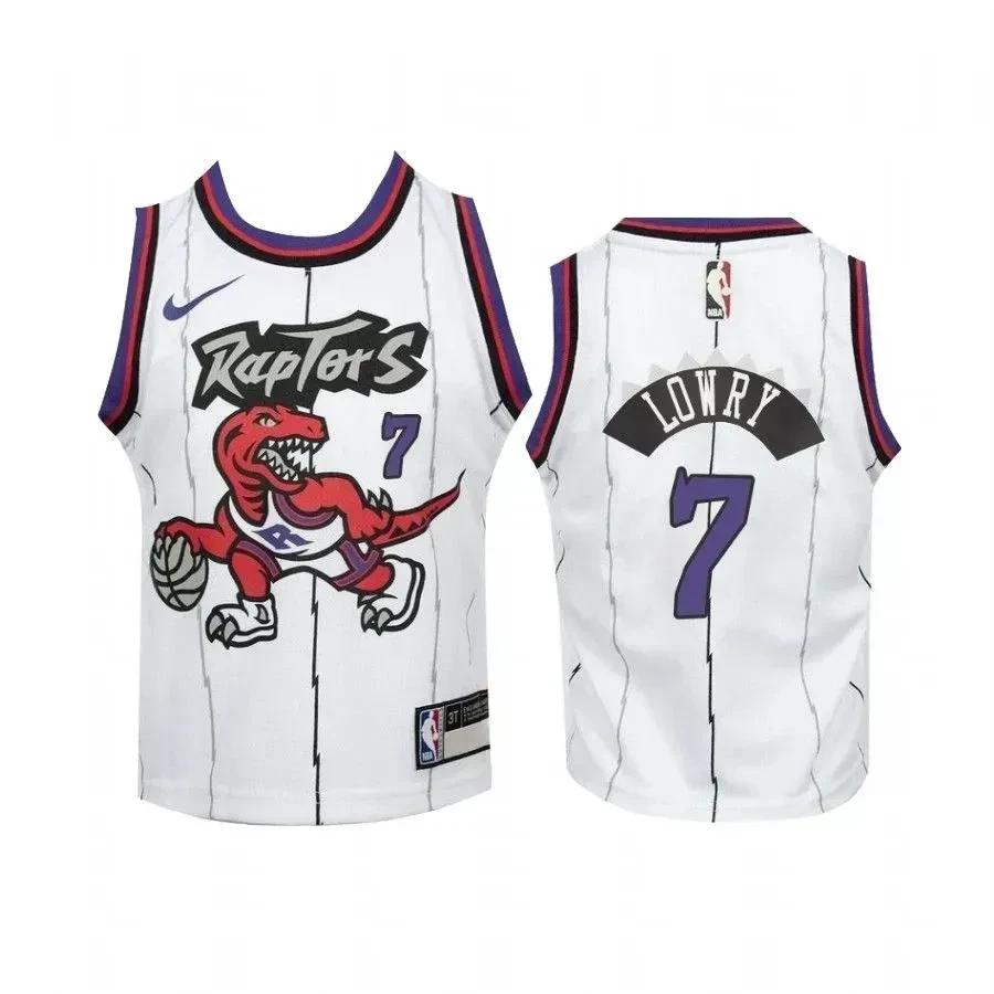 Youth Kyle Lowry Toronto Raptors Kids White Hardwood Classics Jersey - JS688 