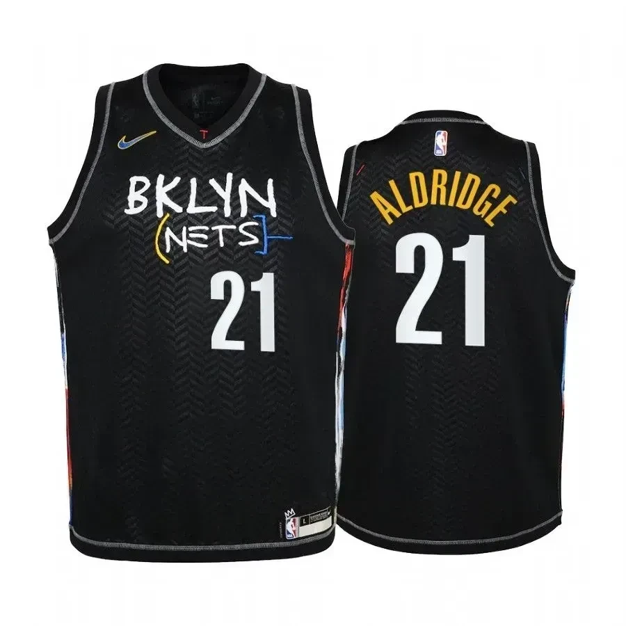 Youth Lamarcus Aldridge Brooklyn Nets Black City Edition Jersey - JS297 