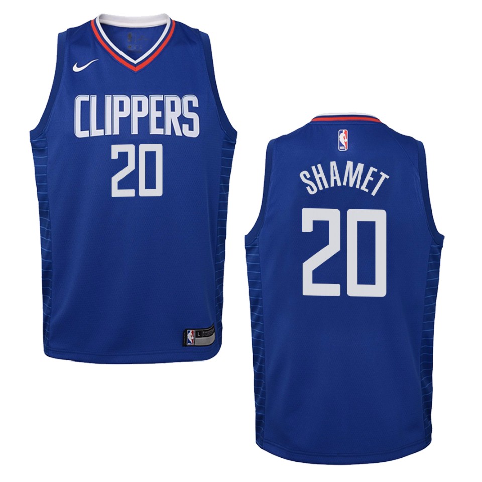 Youth Los Angeles Clippers #20 Landry Shamet Icon Swingman Jersey - Blue