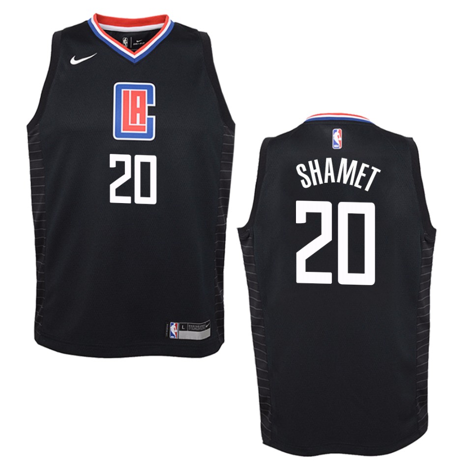 Youth Los Angeles Clippers #20 Landry Shamet Statement Swingman Jersey - Black