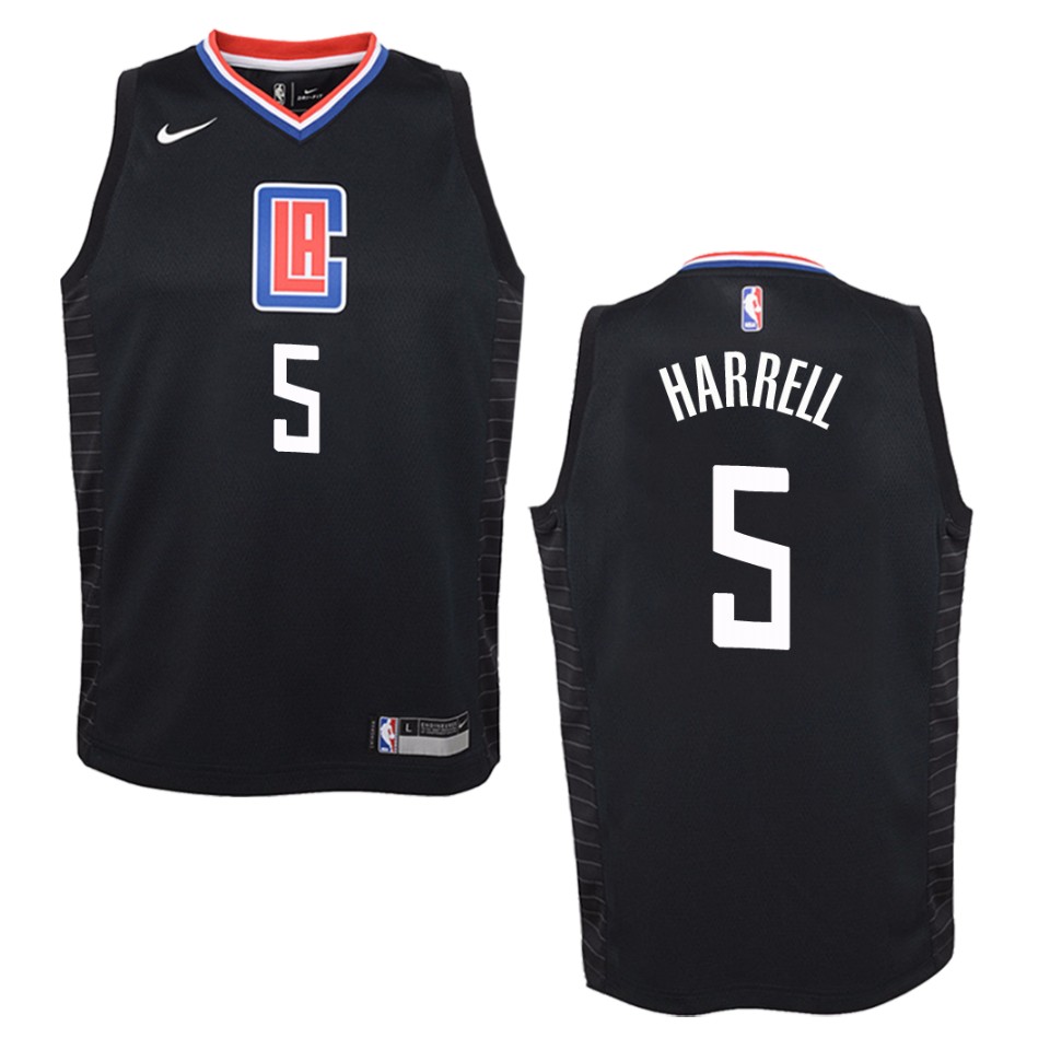 Youth Los Angeles Clippers #5 Montrezl Harrell Statement Swingman Jersey - Black