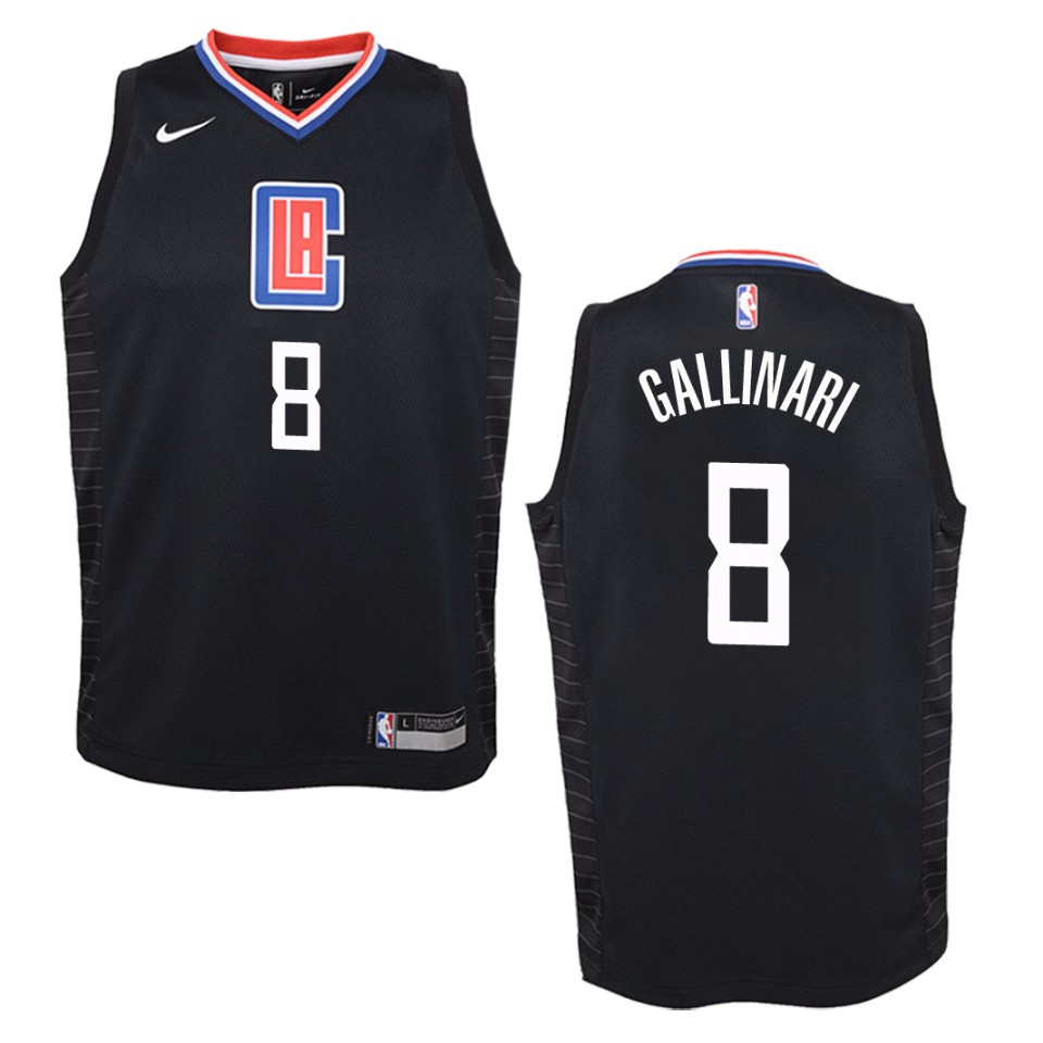 Youth Los Angeles Clippers #8 Danilo Gallinari Statement Swingman Jersey - Black