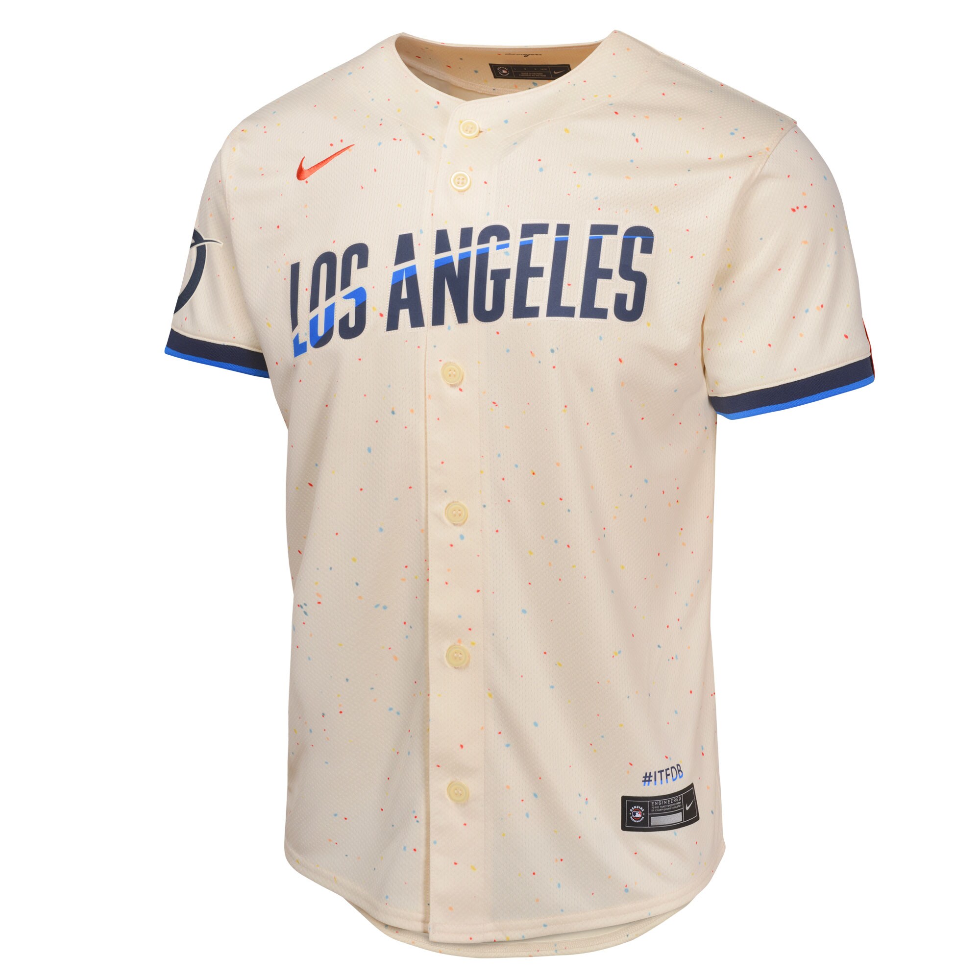 Alternative view of Youth Los Angeles Dodgers Cream 2024 City Connect Limited Jersey 
