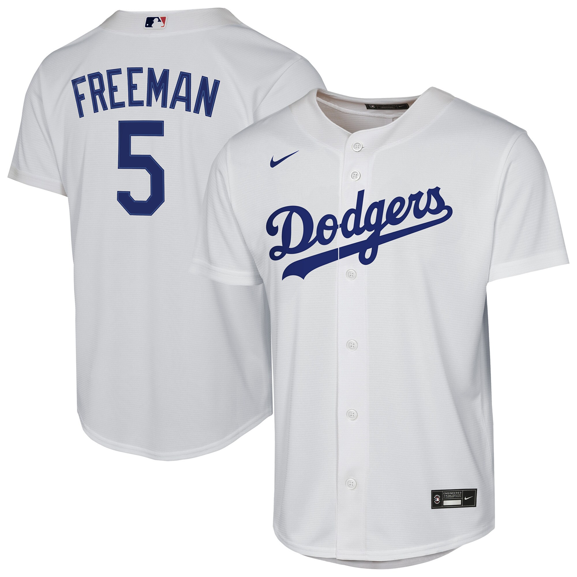 Youth Los Angeles Dodgers Freddie Freeman White Home Player Jersey 