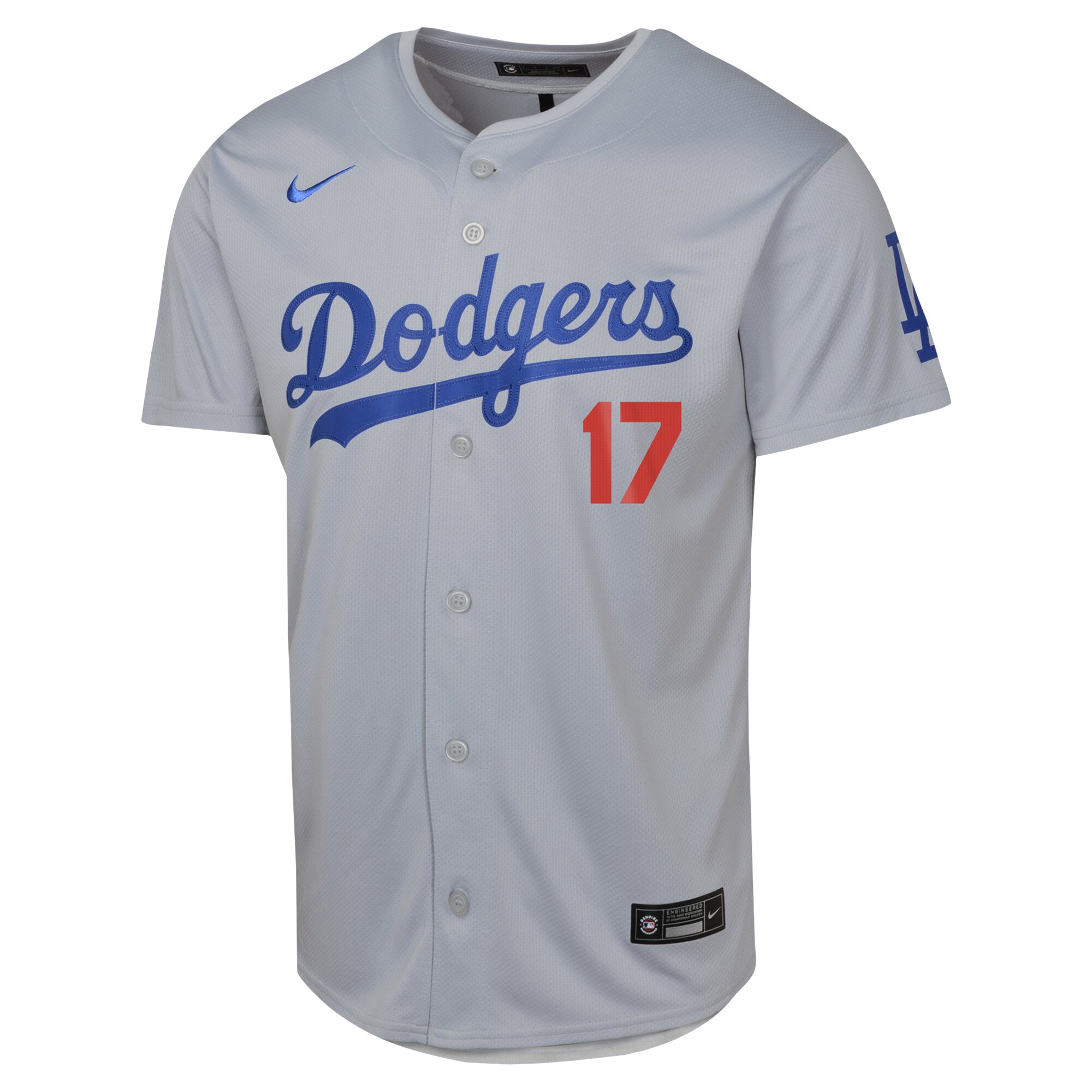 Alternative view of Youth Los Angeles Dodgers Shohei Ohtani Gray Alternate Limited Jersey 