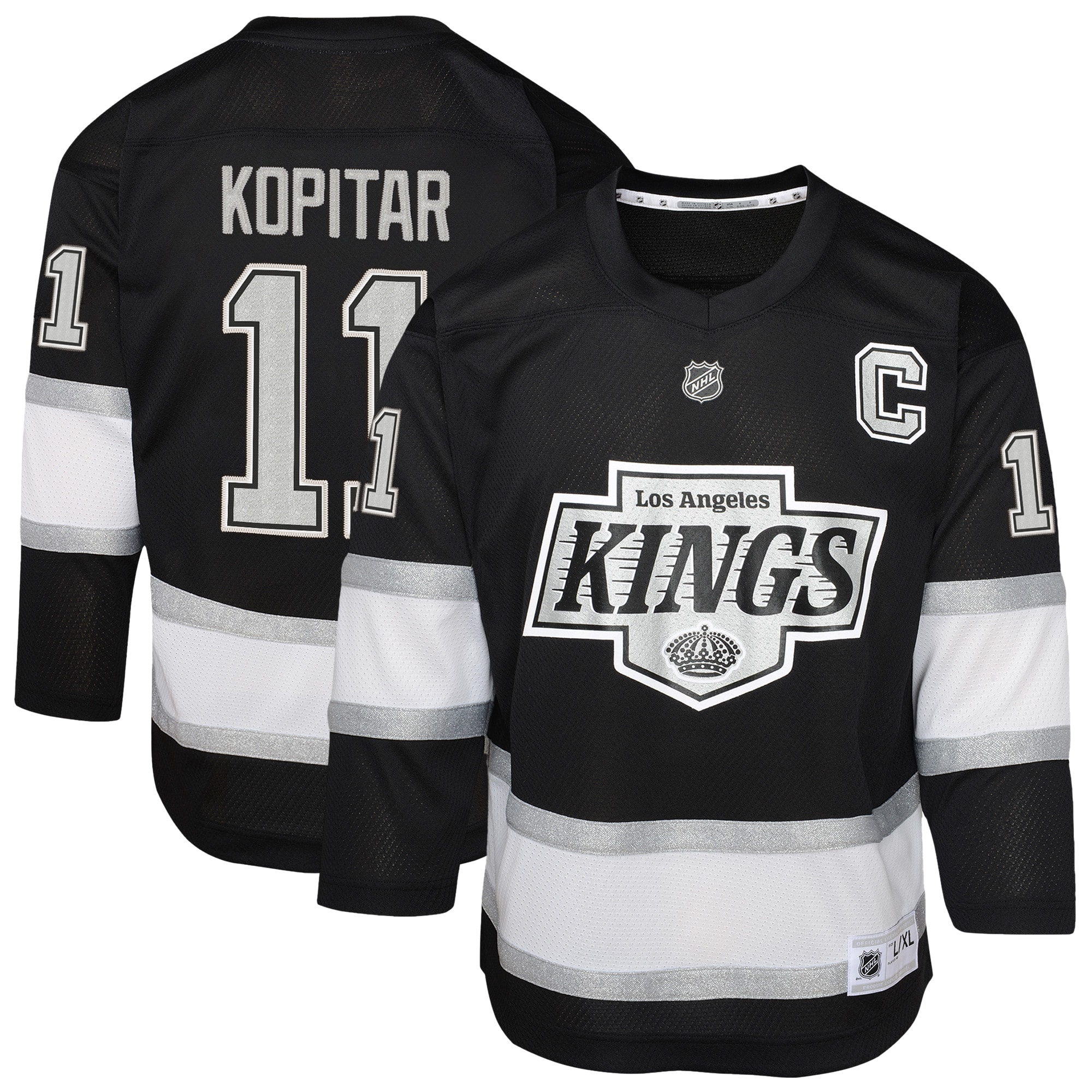 Youth Los Angeles Kings Anze Kopitar Black Player Jersey - JS219 