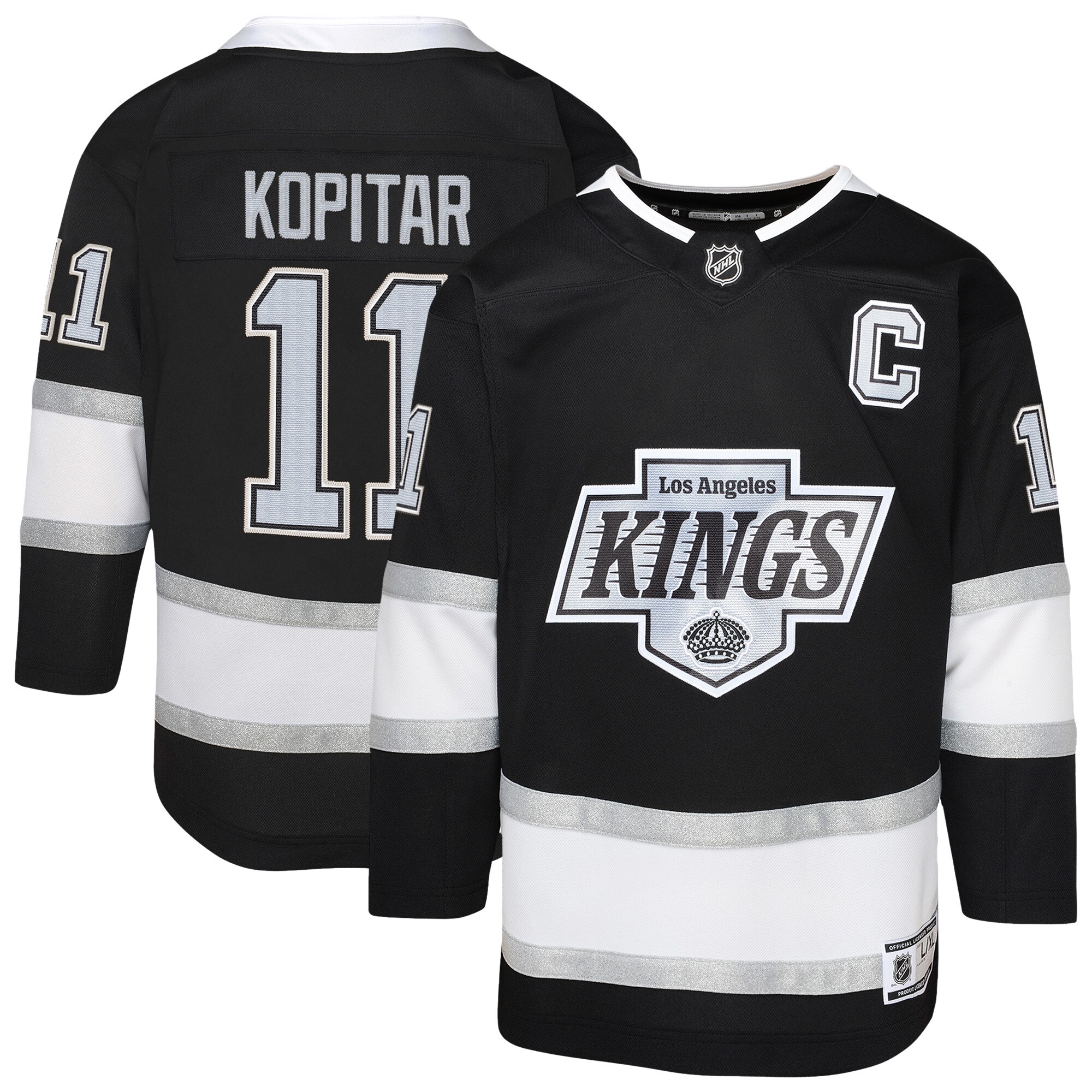 Youth Los Angeles Kings Anze Kopitar Black Premier Player Jersey - JS854 