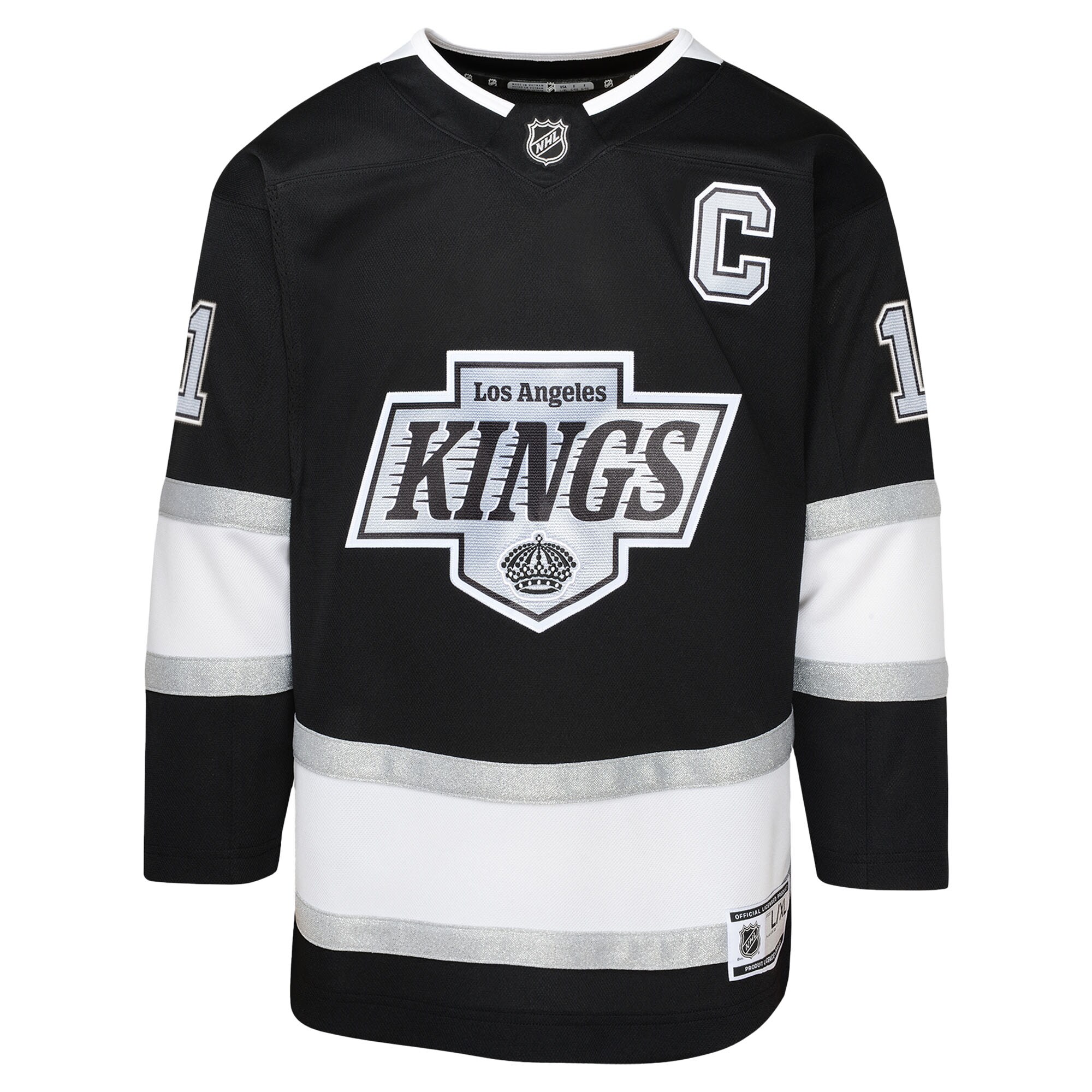 Alternative view of Youth Los Angeles Kings Anze Kopitar Black Premier Player Jersey - JS854 