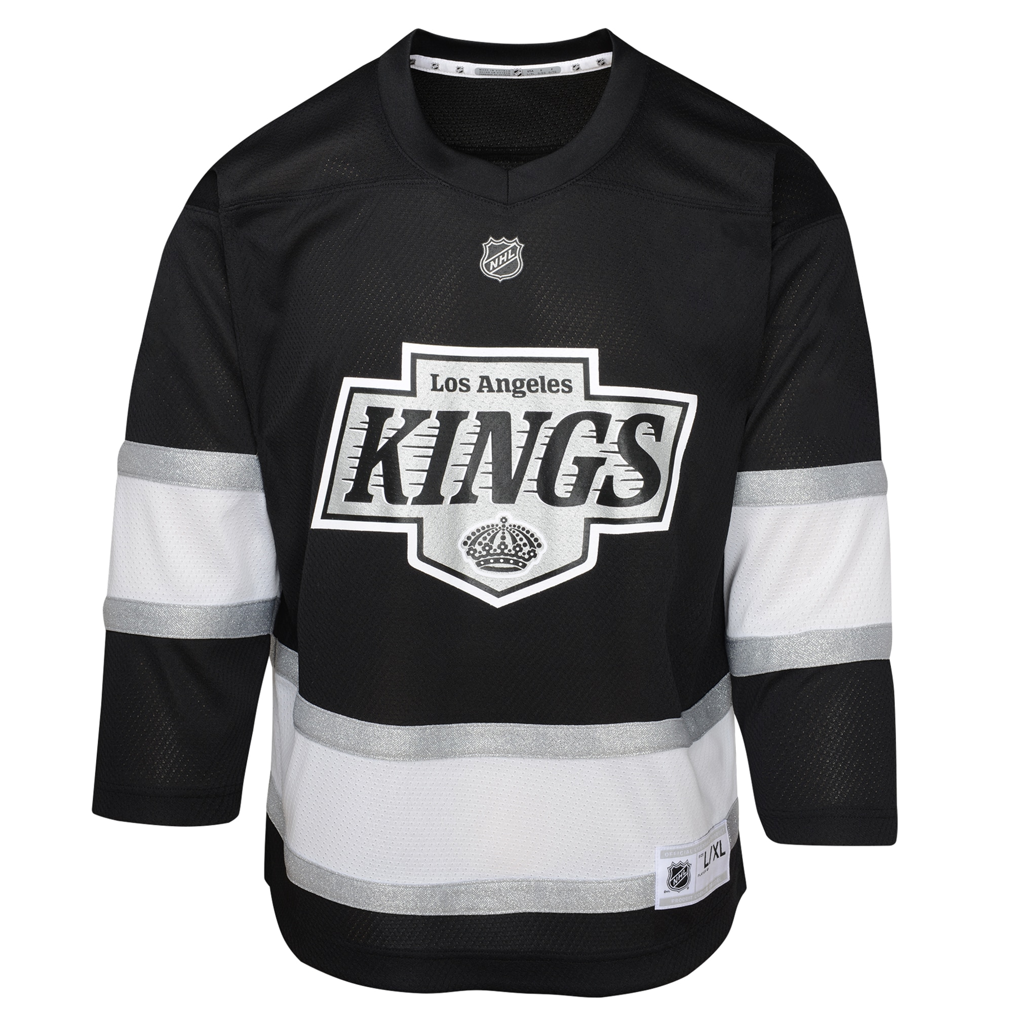 Alternative view of Youth Los Angeles Kings Black Home Jersey - JS139 