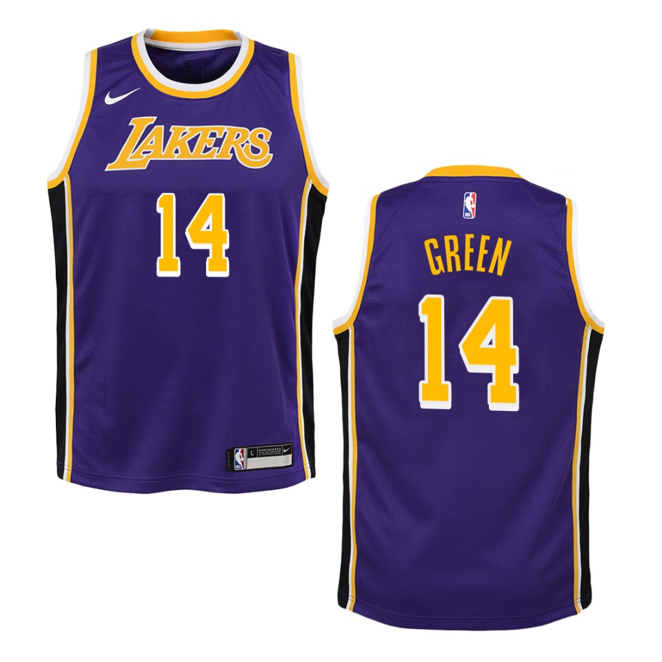 Youth Los Angeles Lakers #14 Danny Green Statement Swingman Jersey - Purple