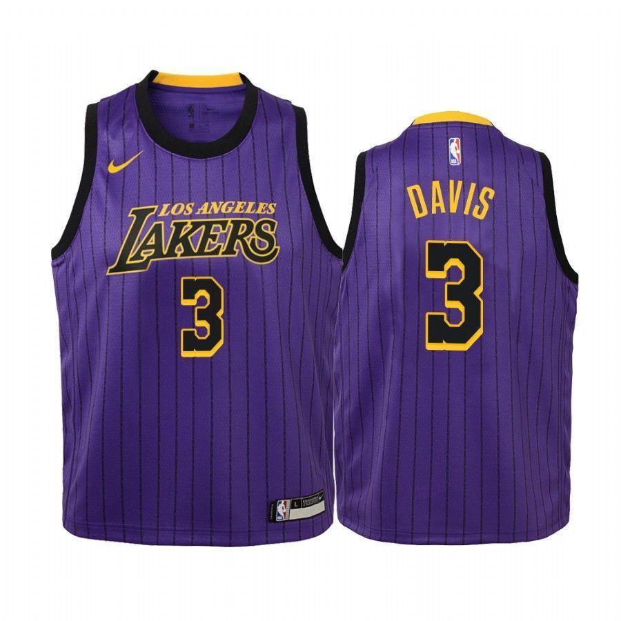 Youth Los Angeles Lakers Anthony Davis 3 City Jersey - JS717 