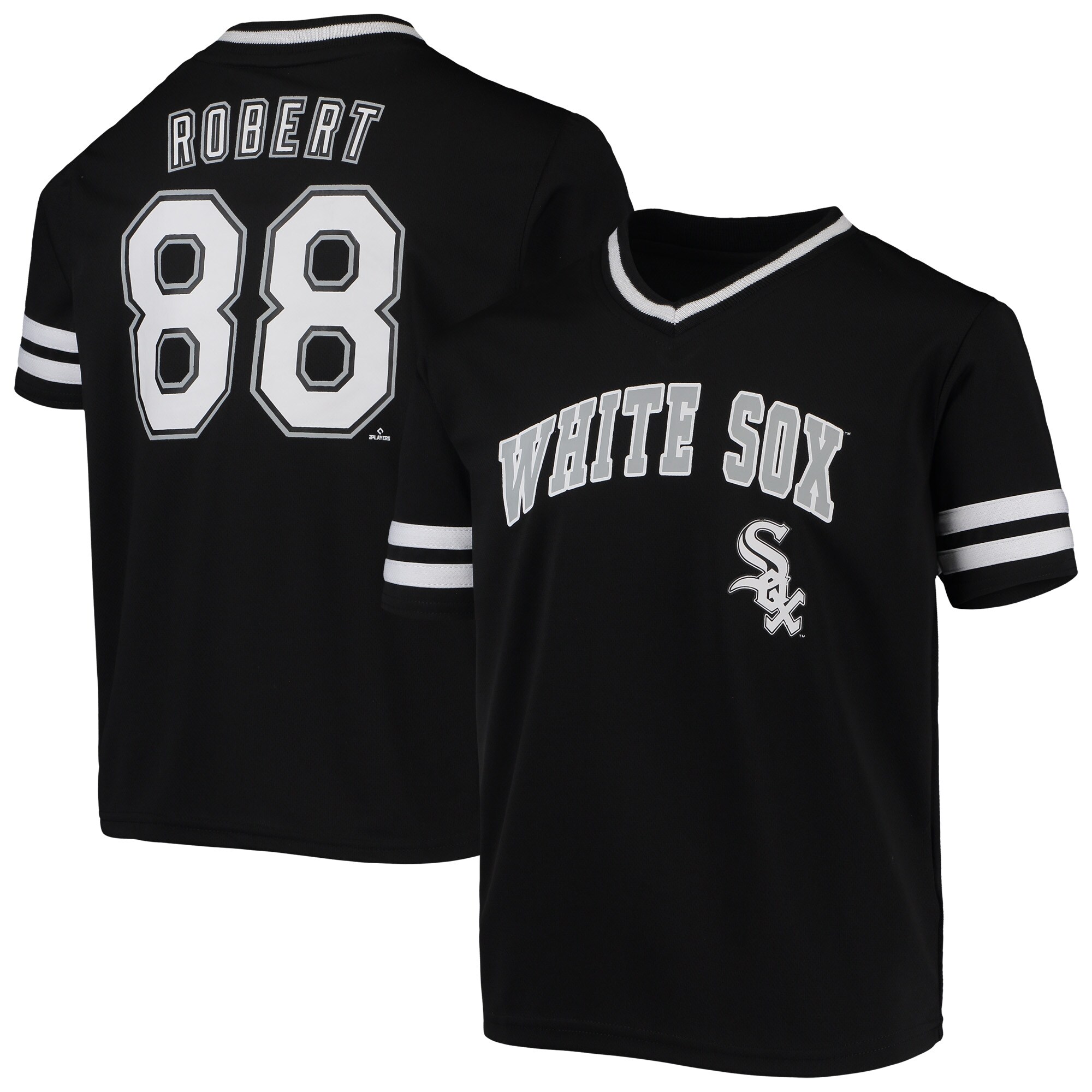Alternative view of Youth Luis Robert Black Chicago White Sox Player Logo Jersey