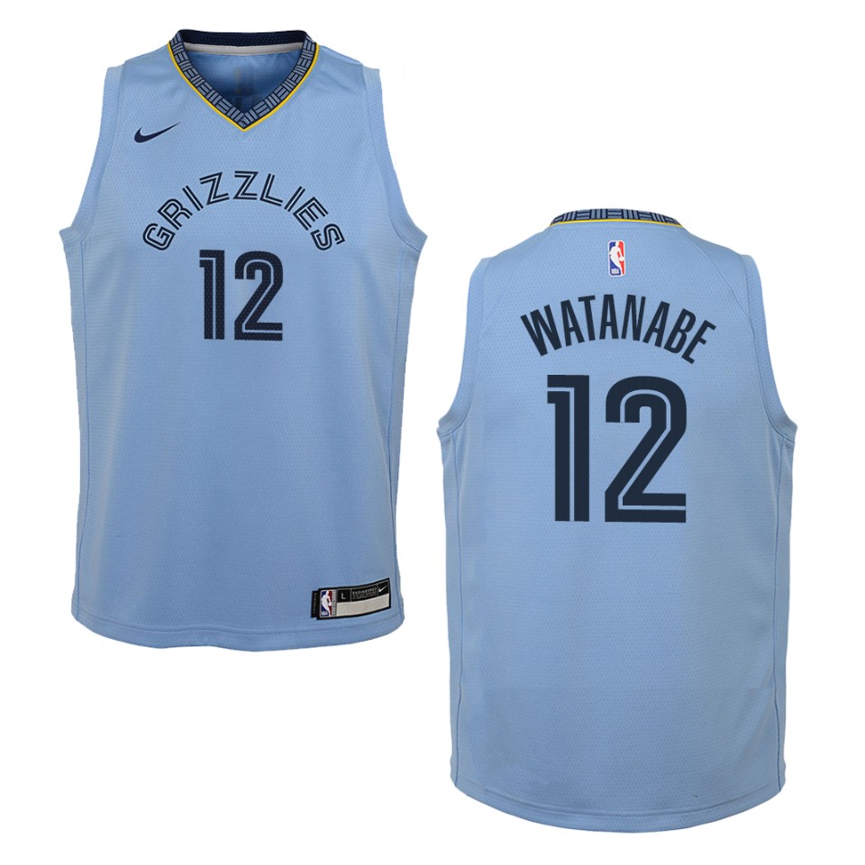 Youth Memphis Grizzlies #12 Yuta Watanabe Statement Swingman Jersey - Light Blue